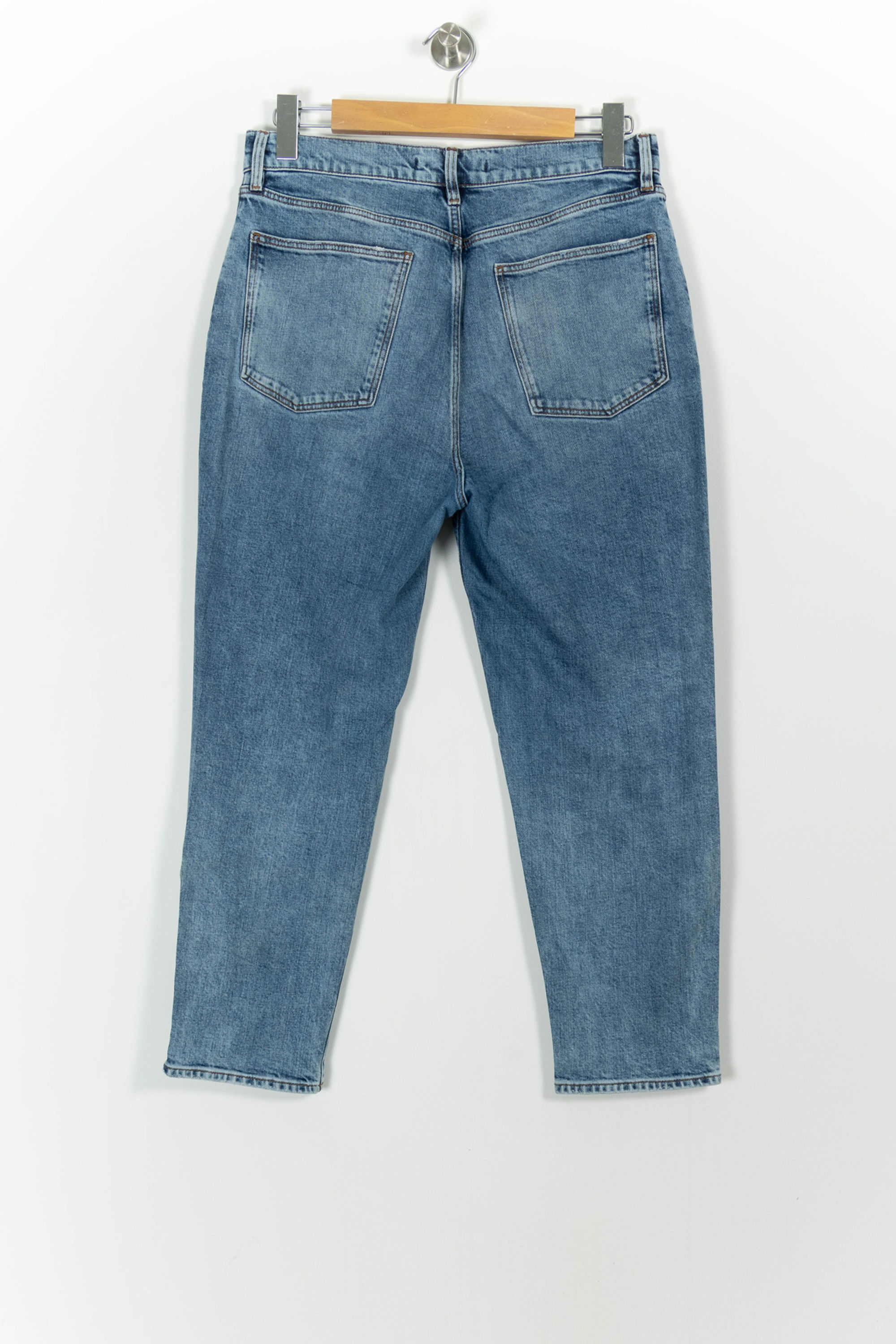 Cropped slim jeans with studs COMPTOIR DES COTONNIERS - Seconde main Blue
