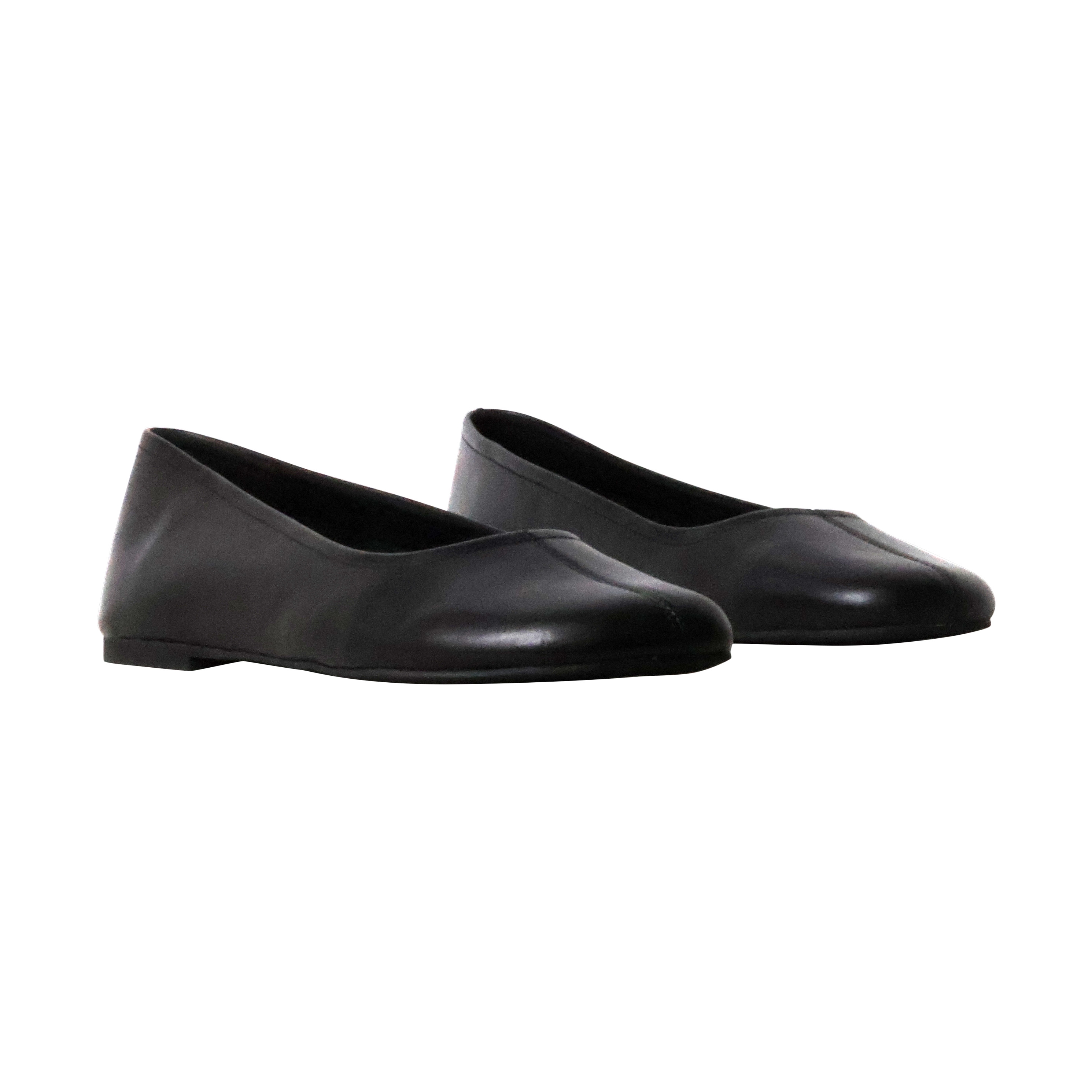 Lena leather ballerina flats EMILIE KARSTON Black