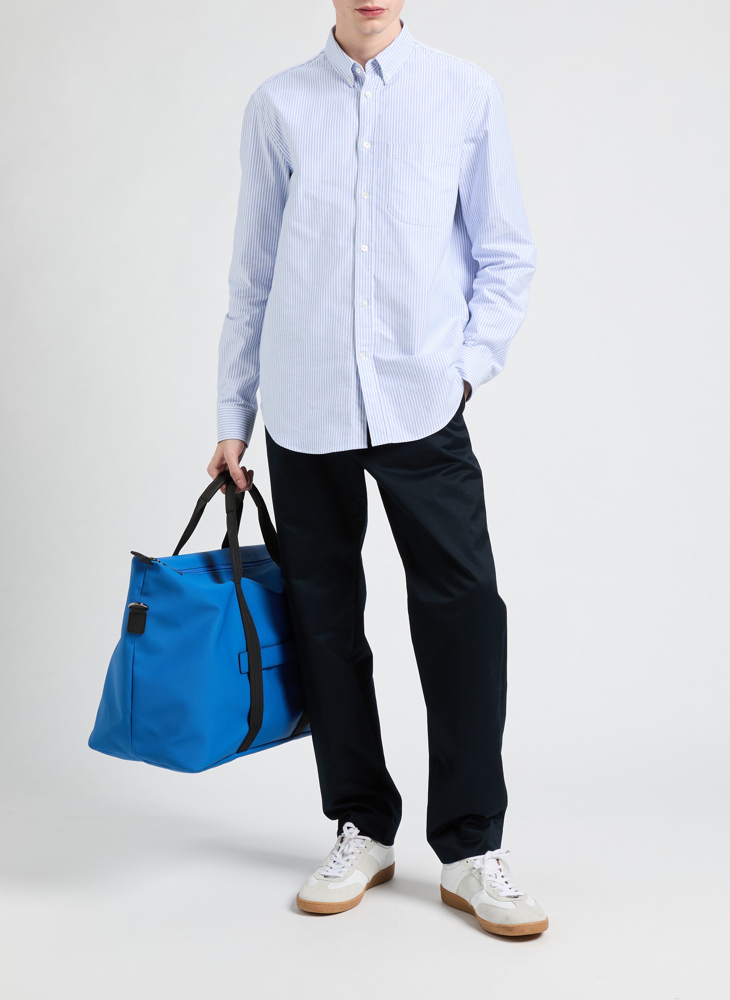 Slim-fit cotton cargo pants SAISON 1865 Blue