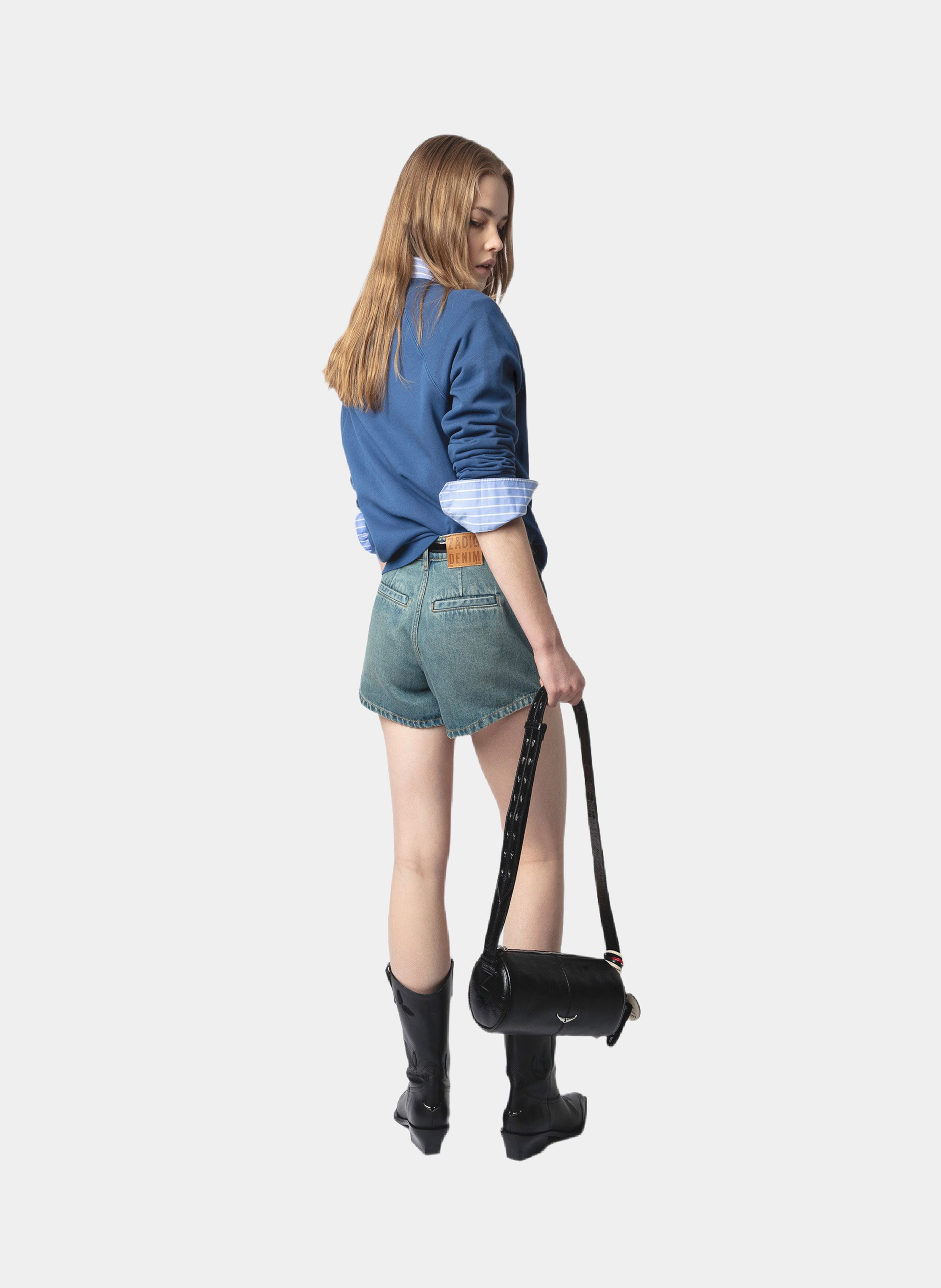 Sweat imprimé en coton ZADIG&VOLTAIRE Bleu