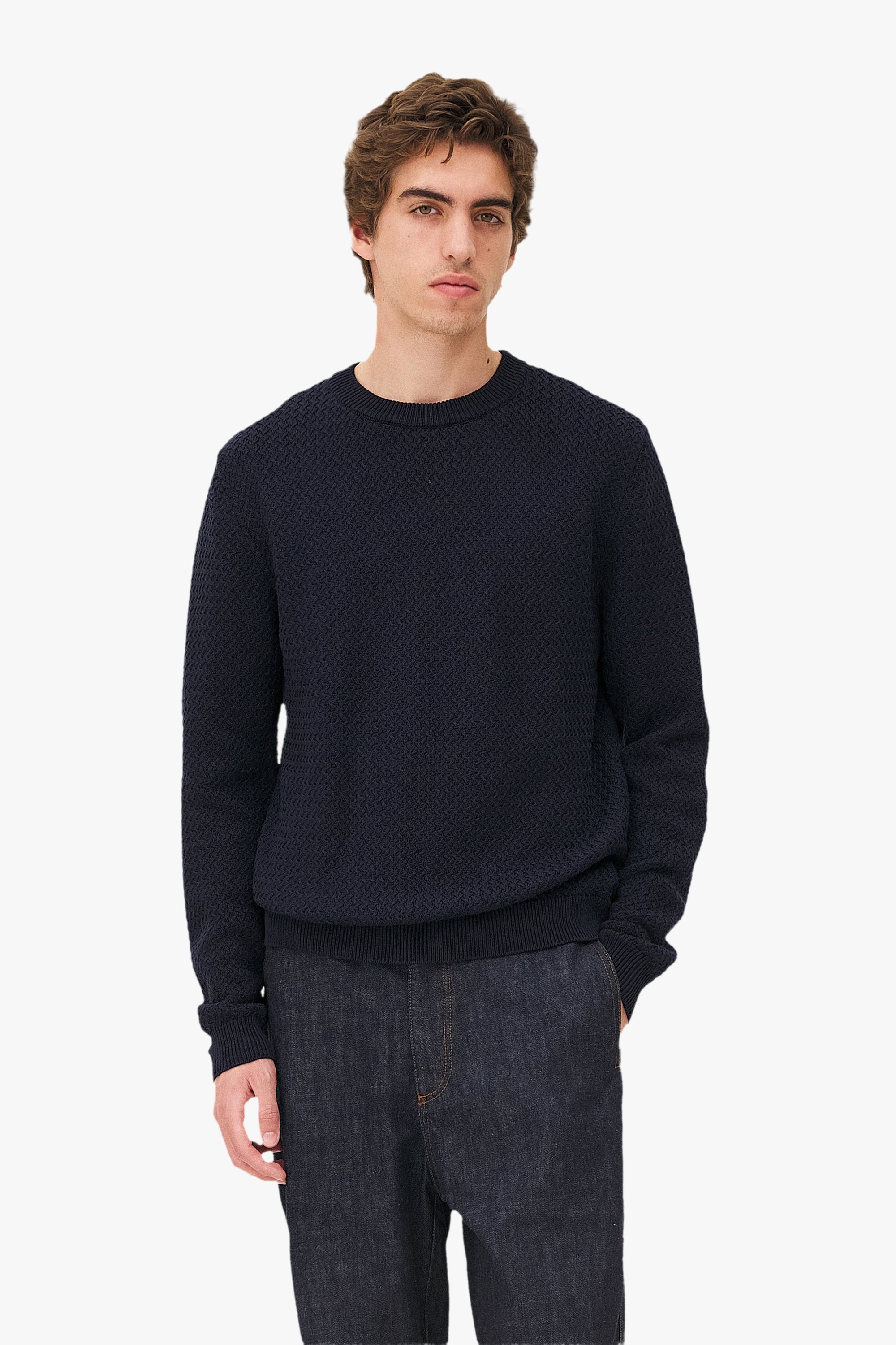 Long-sleeve polo shirt Roma Noyoco Blue