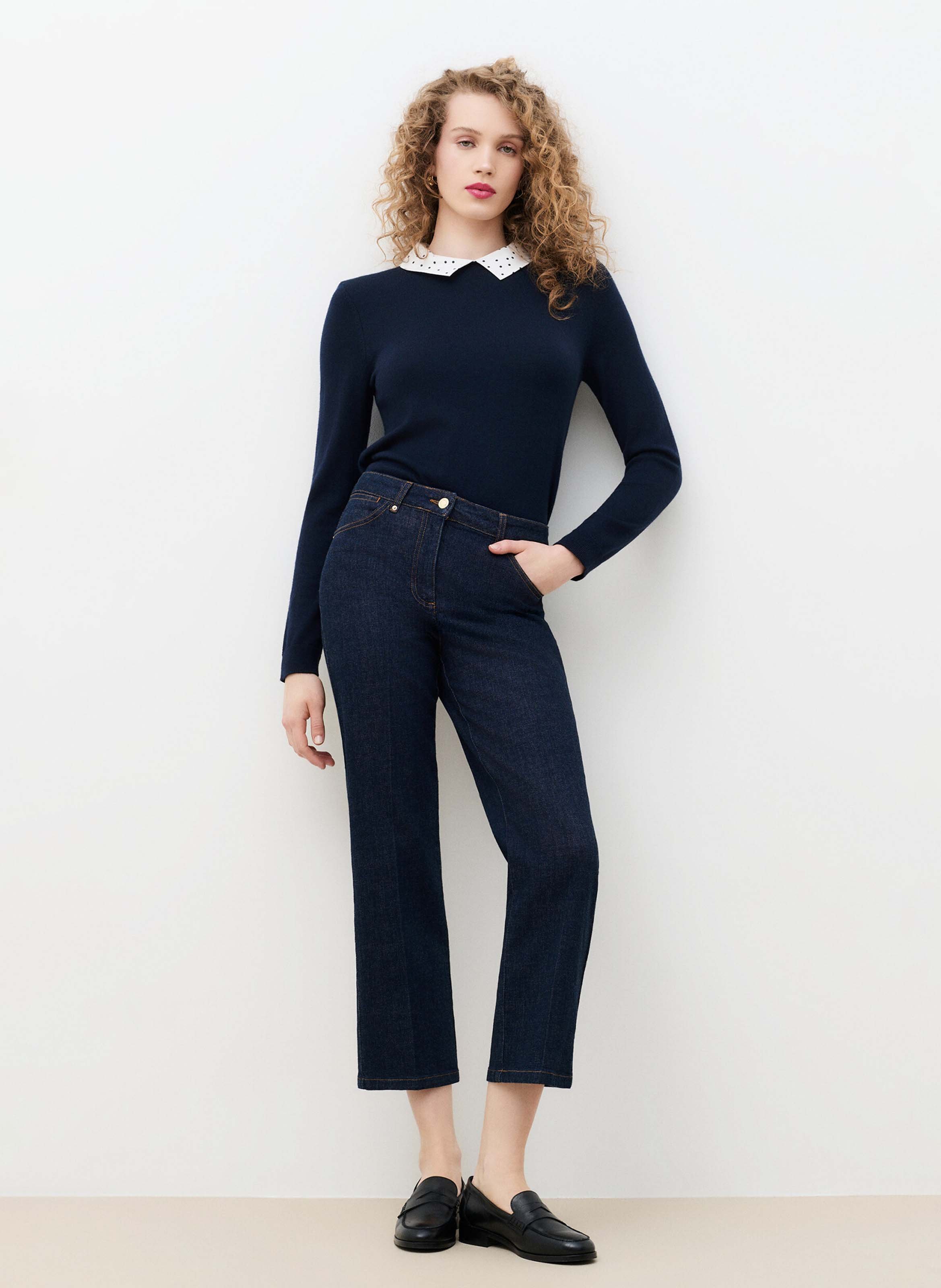 Gerade geschnittene Jeans aus Baumwoll-Mix CAROLL Blau