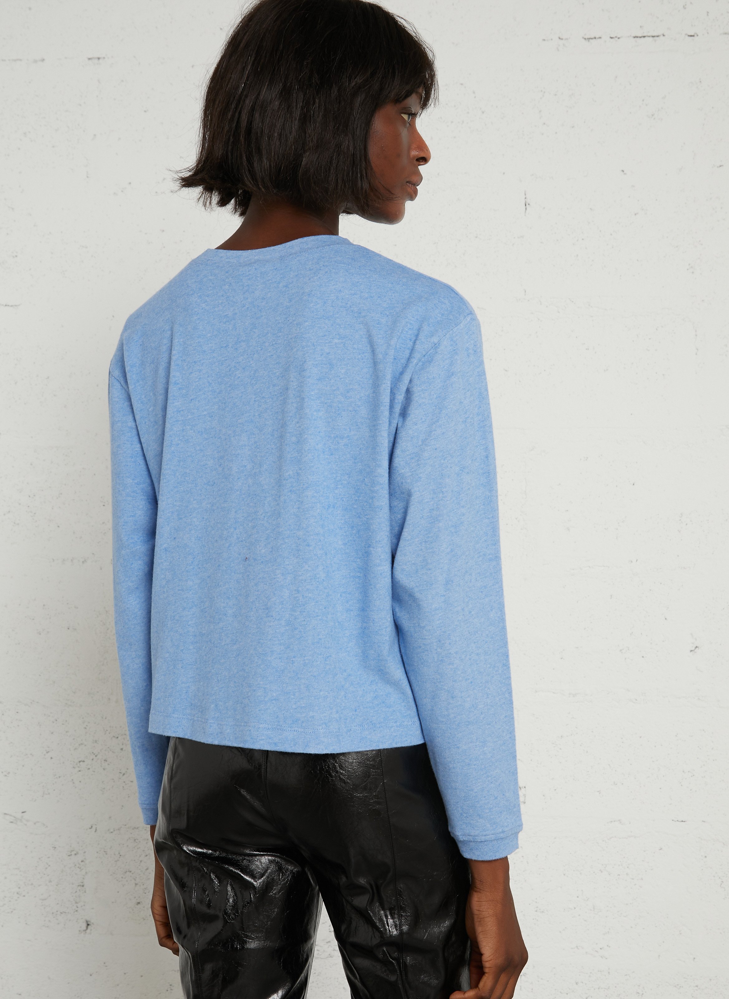 Cotton-blend sweater with round neck AMERICAN VINTAGE Blue