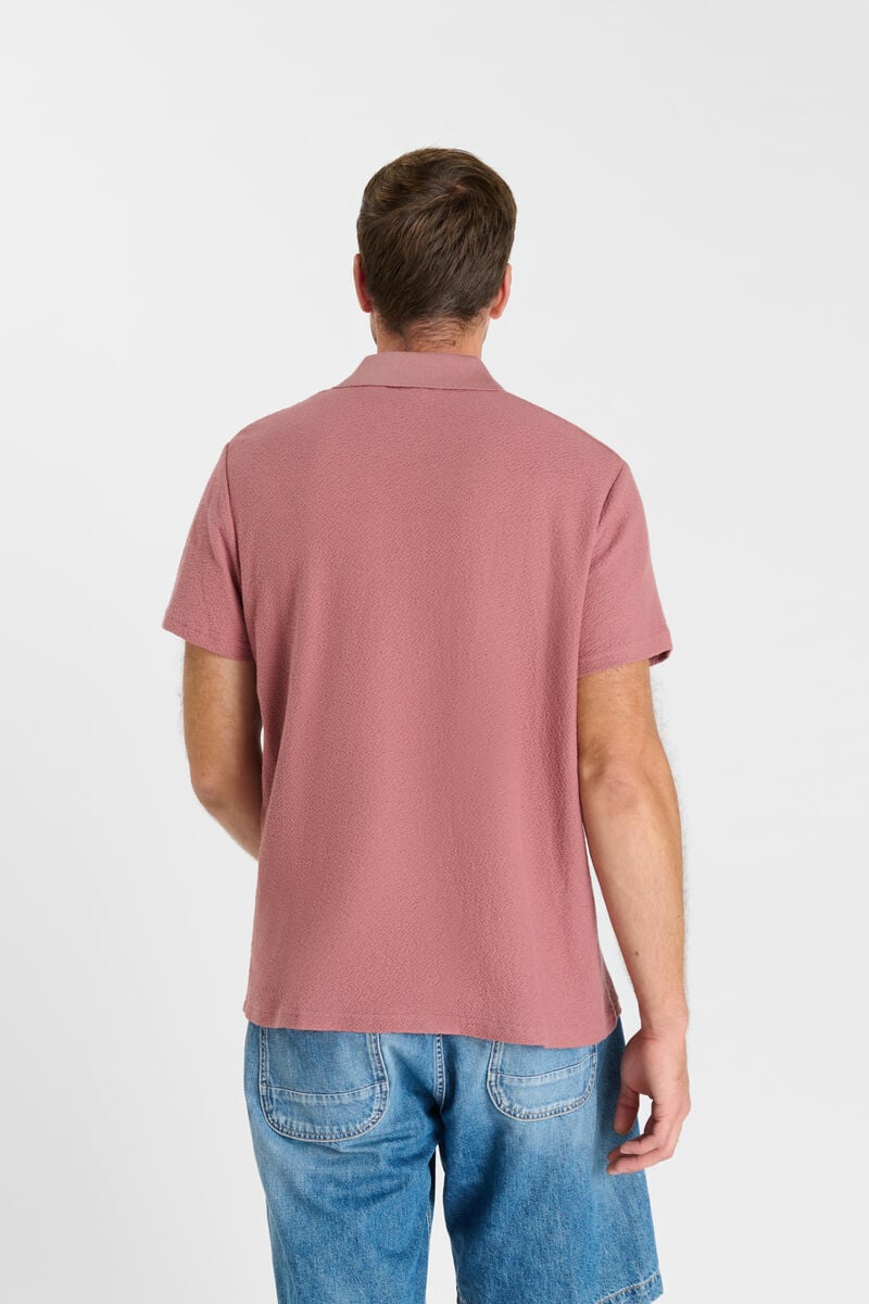 Button-Down Shirt Collar Polo LE TEMPS DES CERISES Pink