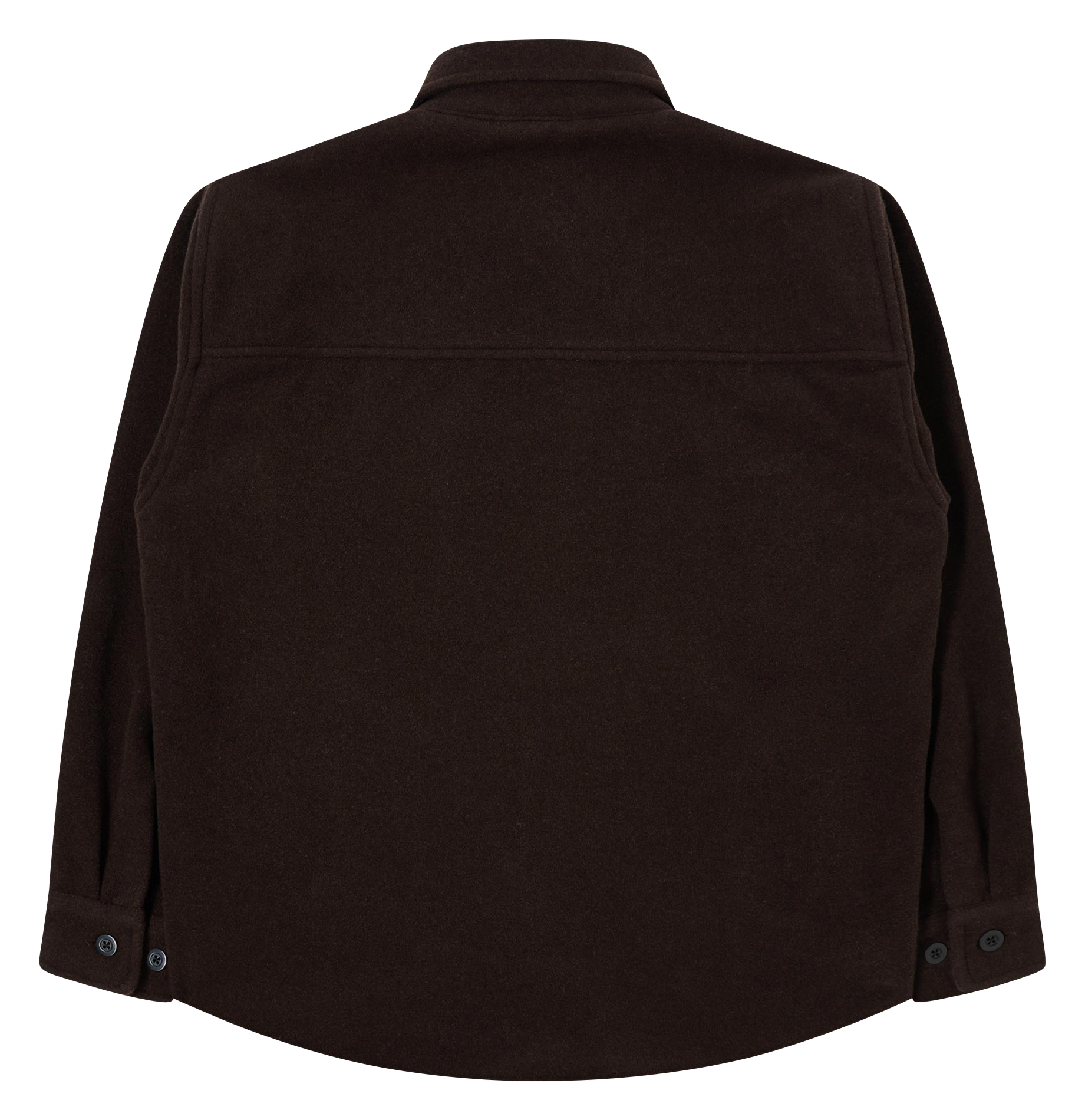 Surchemise col classique en laine mélangée EDWIN Marron