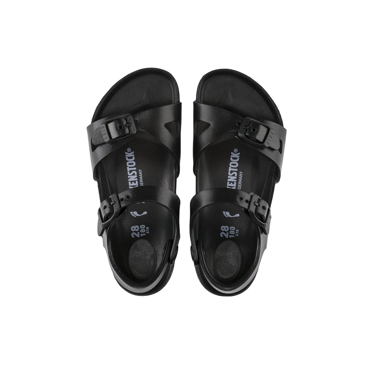 Faux leather sandals BIRKENSTOCK Black