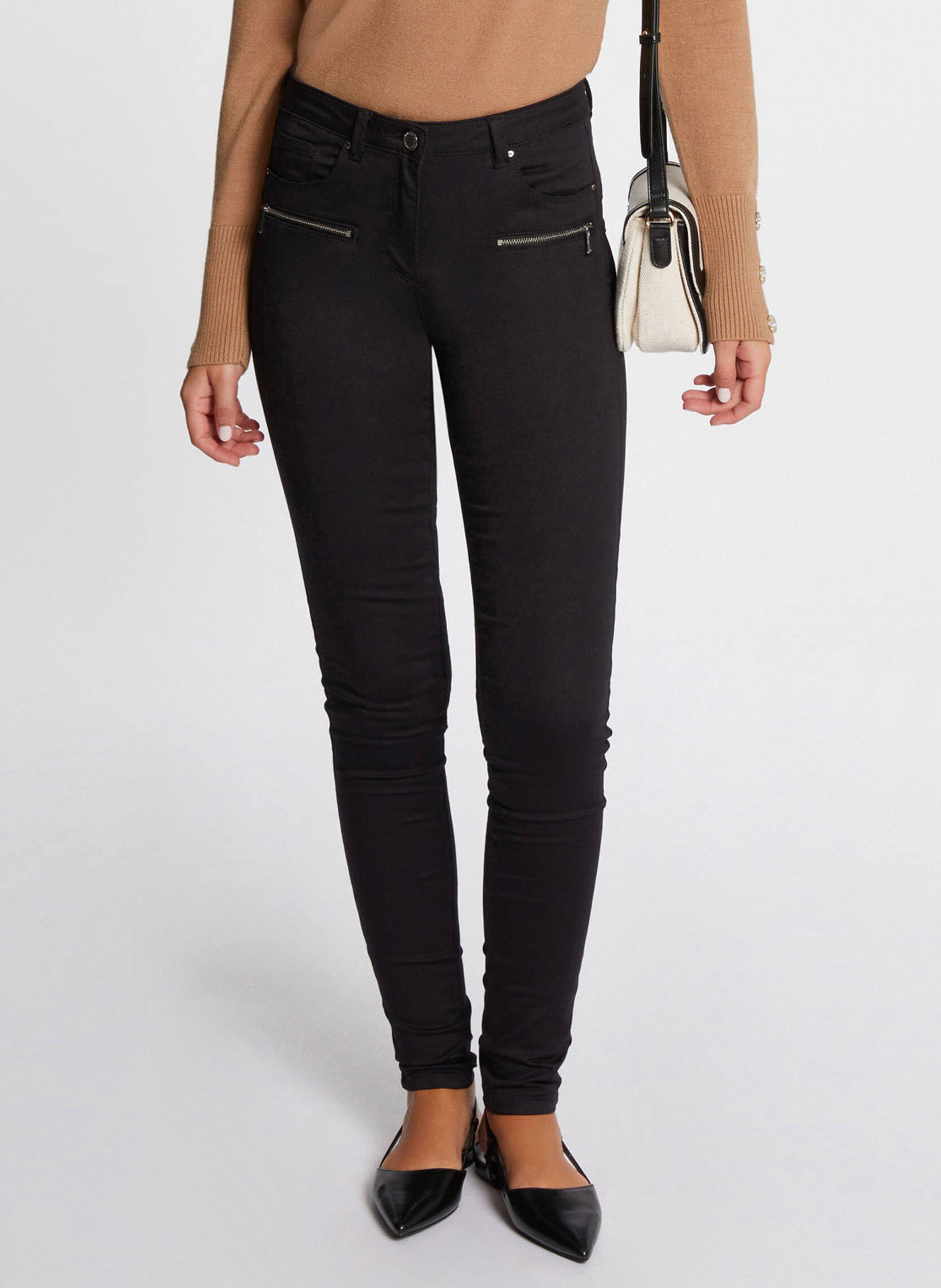 Skinny jeans - katoenblend MORGAN Zwart