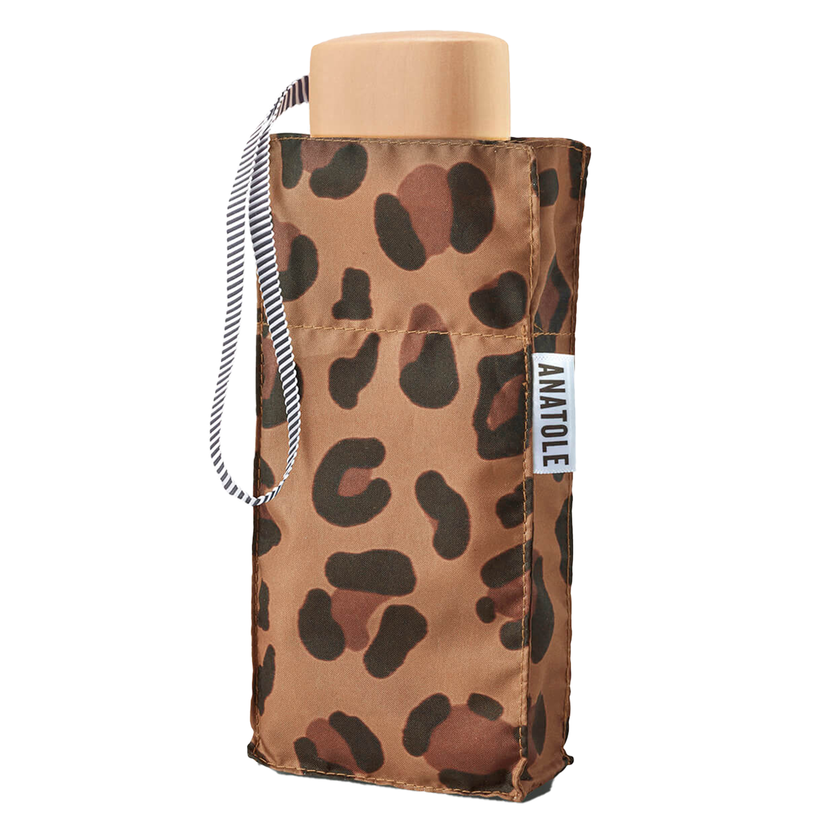 Leopard print umbrella ANATOLE Brown