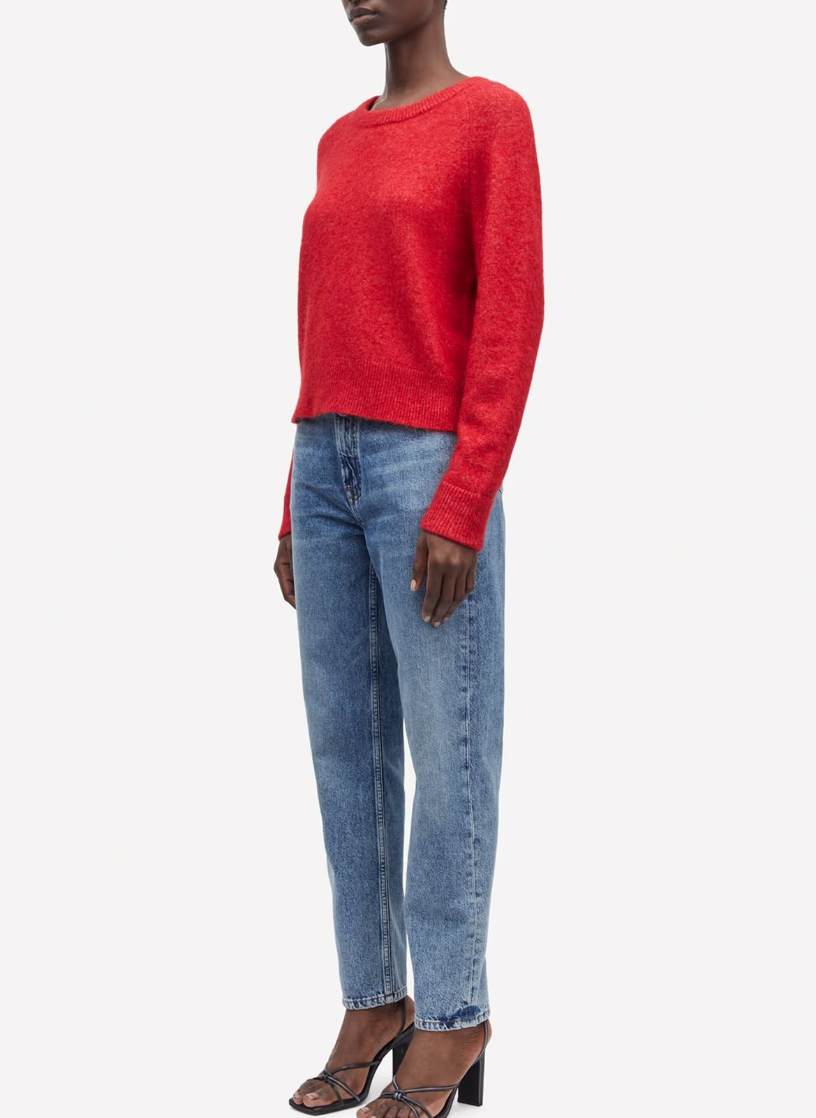 Pull col rond en laine mélangée SAMSOE SAMSOE Rouge