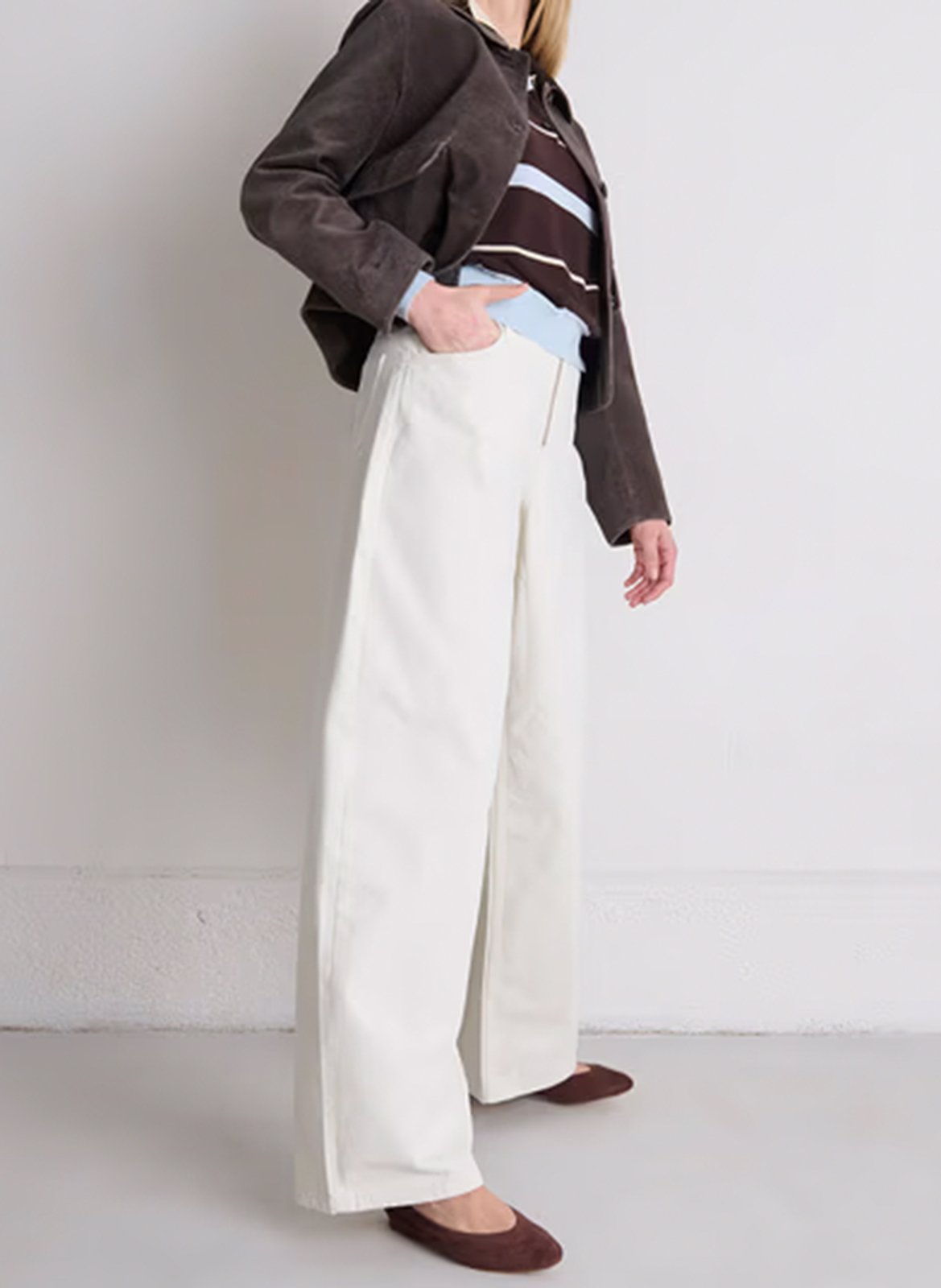 Suede ballet pumps JONAK Brown