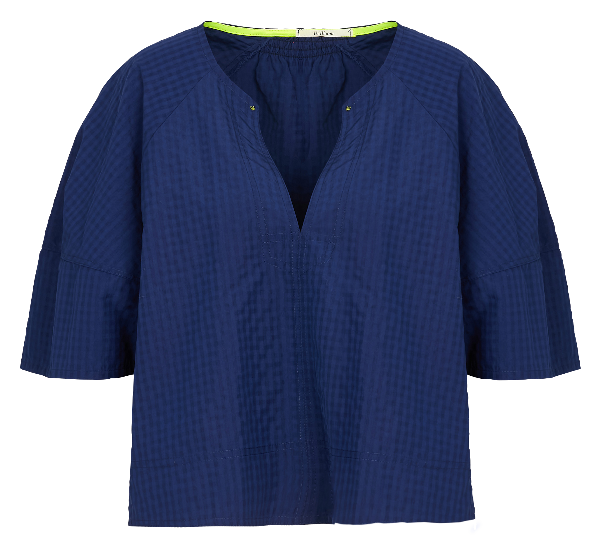 Blouse à col tunisien  DR BLOOM Bleu