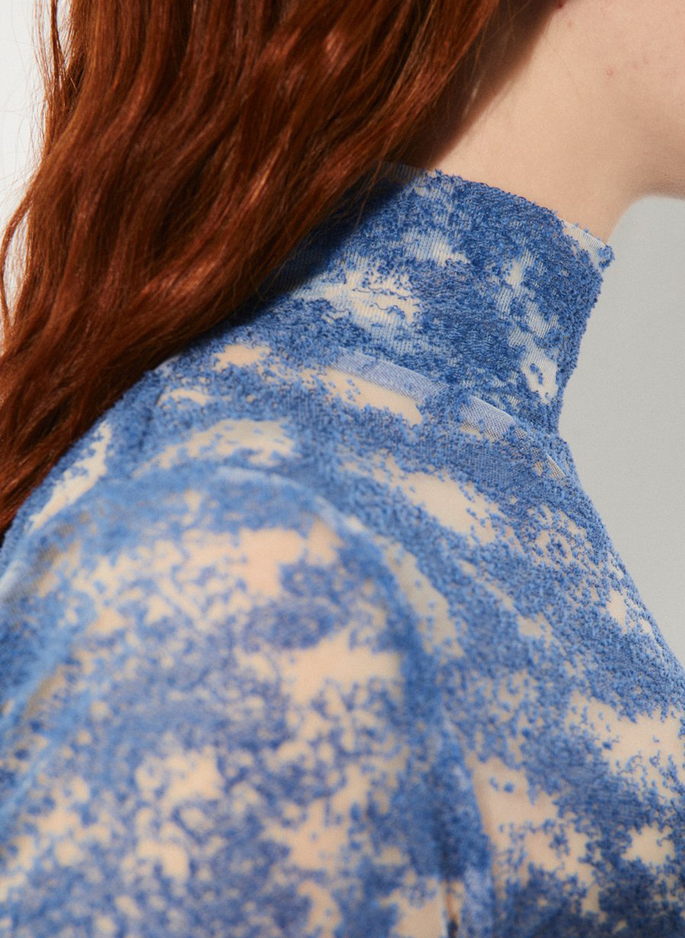 Top ajusté en coton mélangé RITA ROW Bleu