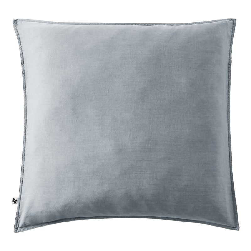 Taie d'oreiller percale de coton L'EFFET PAPILLON Gris