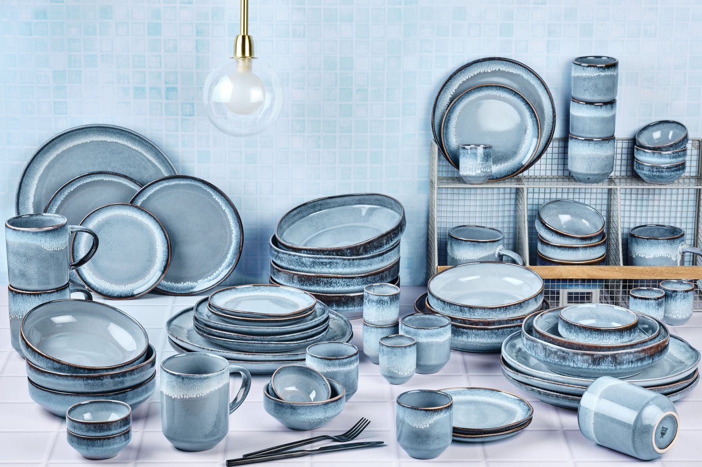 Full service plus genesis - 60 pieces - sea BJORN Blue