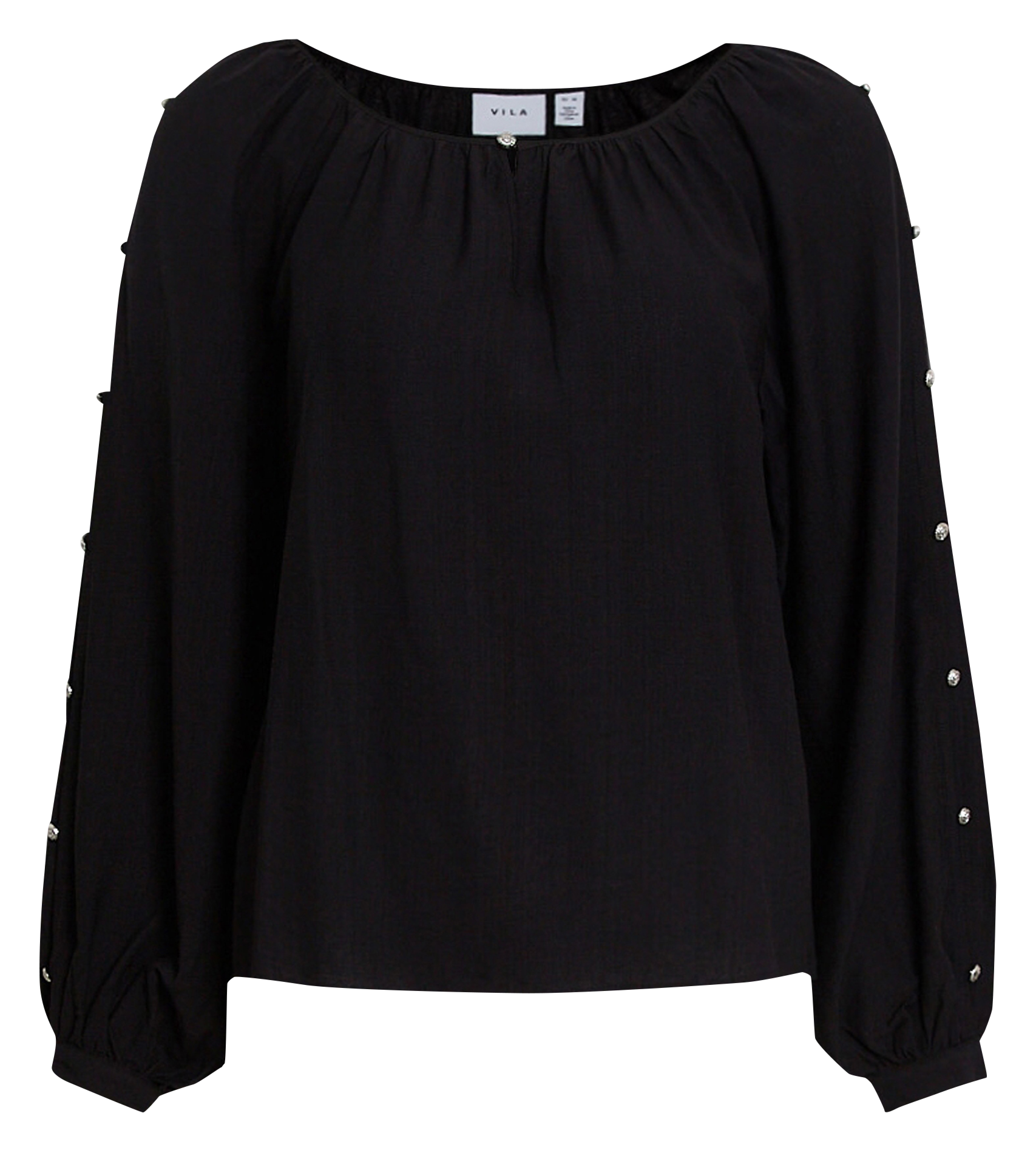 Top droit col rond VILA Noir