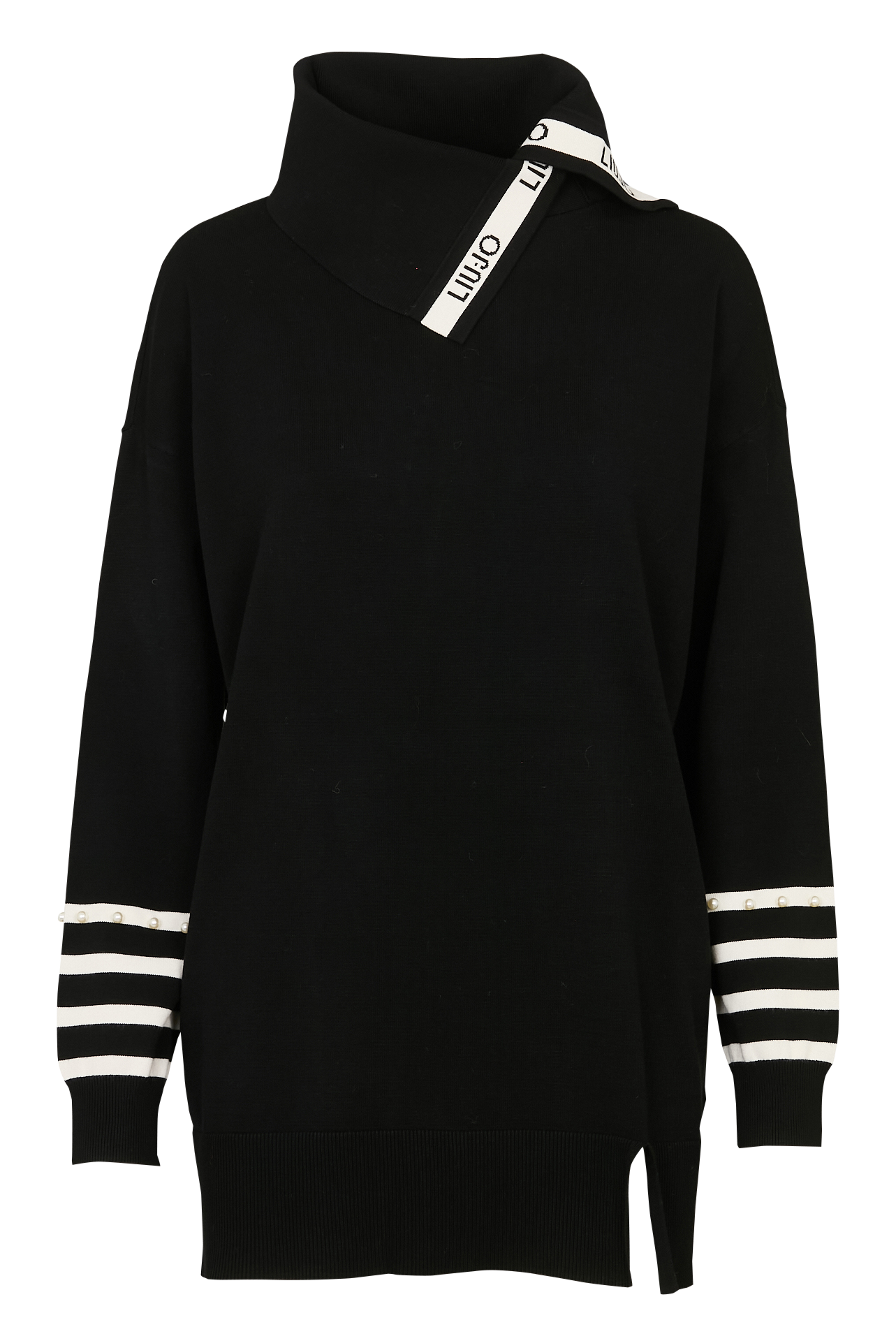 Gerade geschnittener Strickpullover LIU JO Schwarz