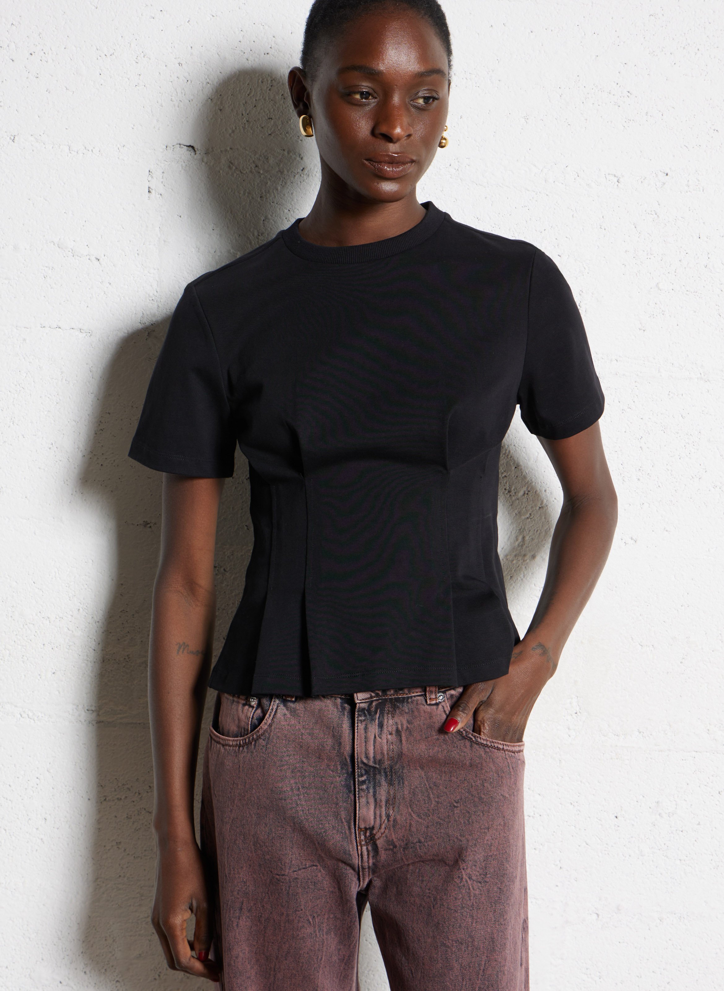 Baumwoll-Pullover mit Rundhalsausschnitt BERENICE