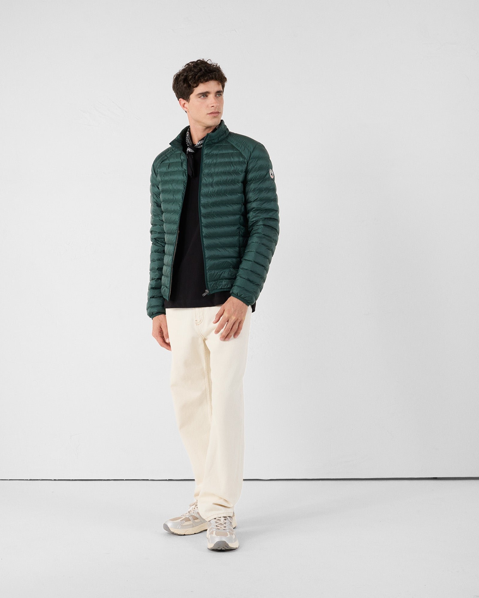 Light forest green puffer jacket JOTT Green