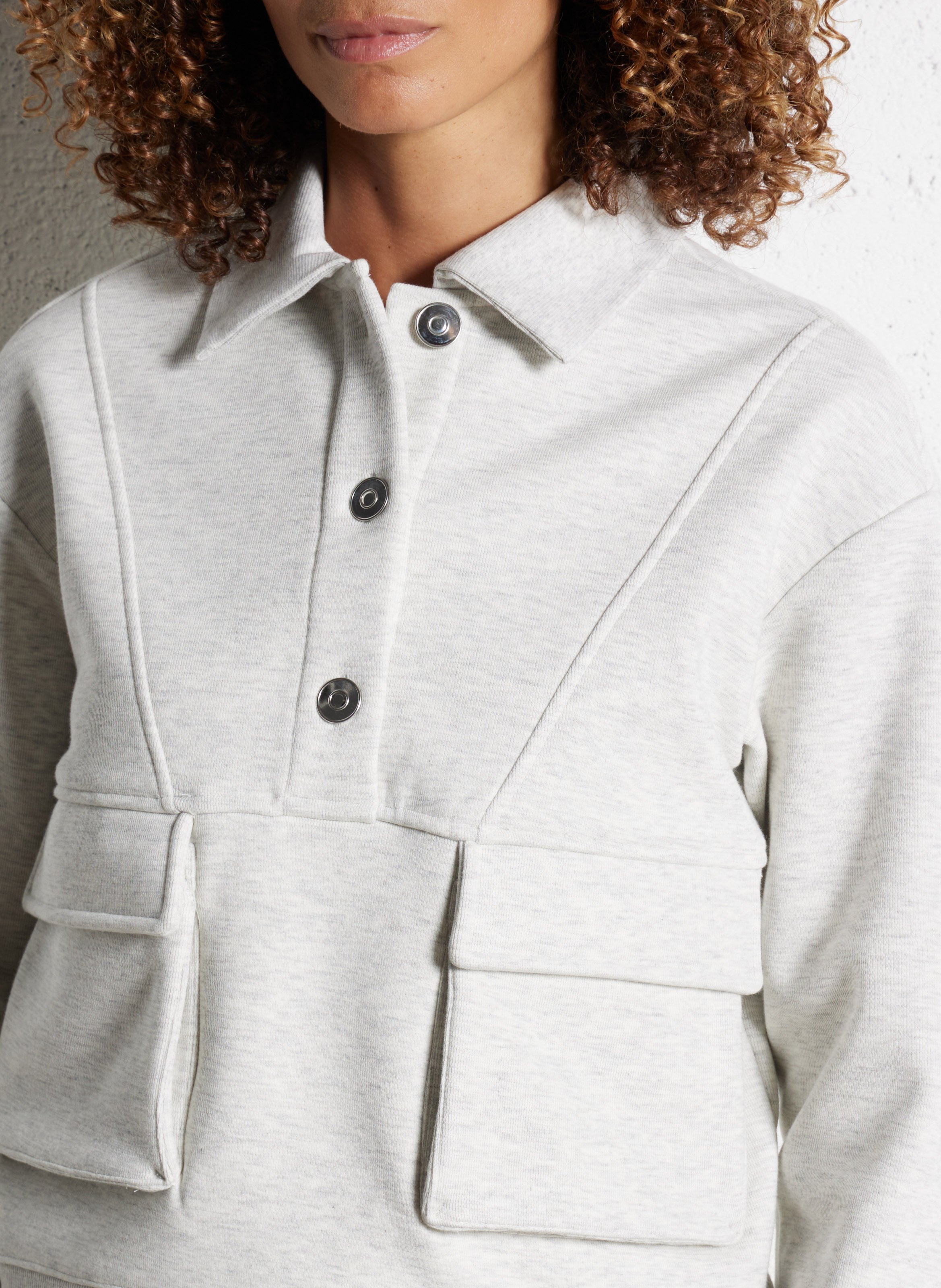 Sweat col classique  MAISON 123 Gris