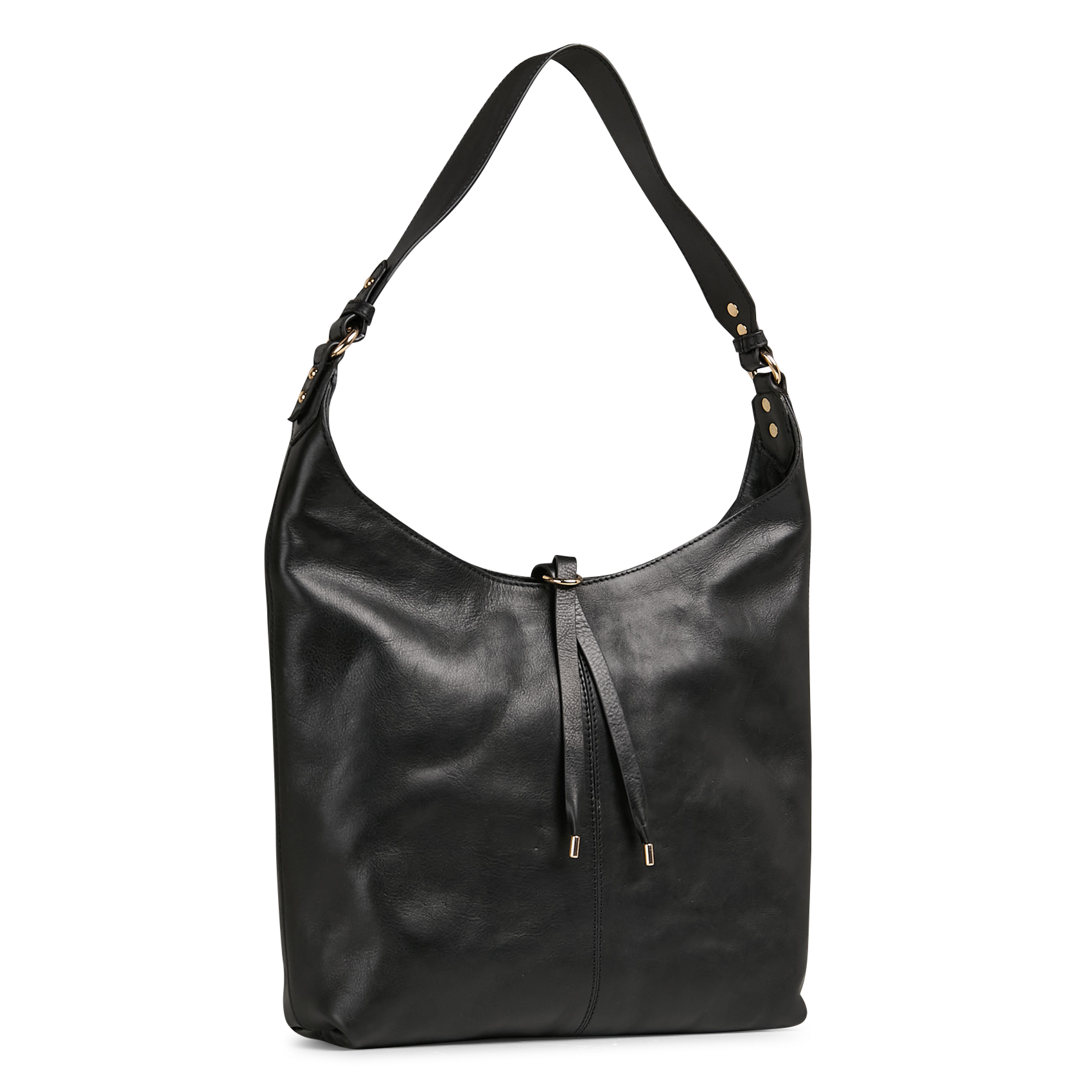 Sac porté épaule uni en cuir PETITE MENDIGOTE Noir