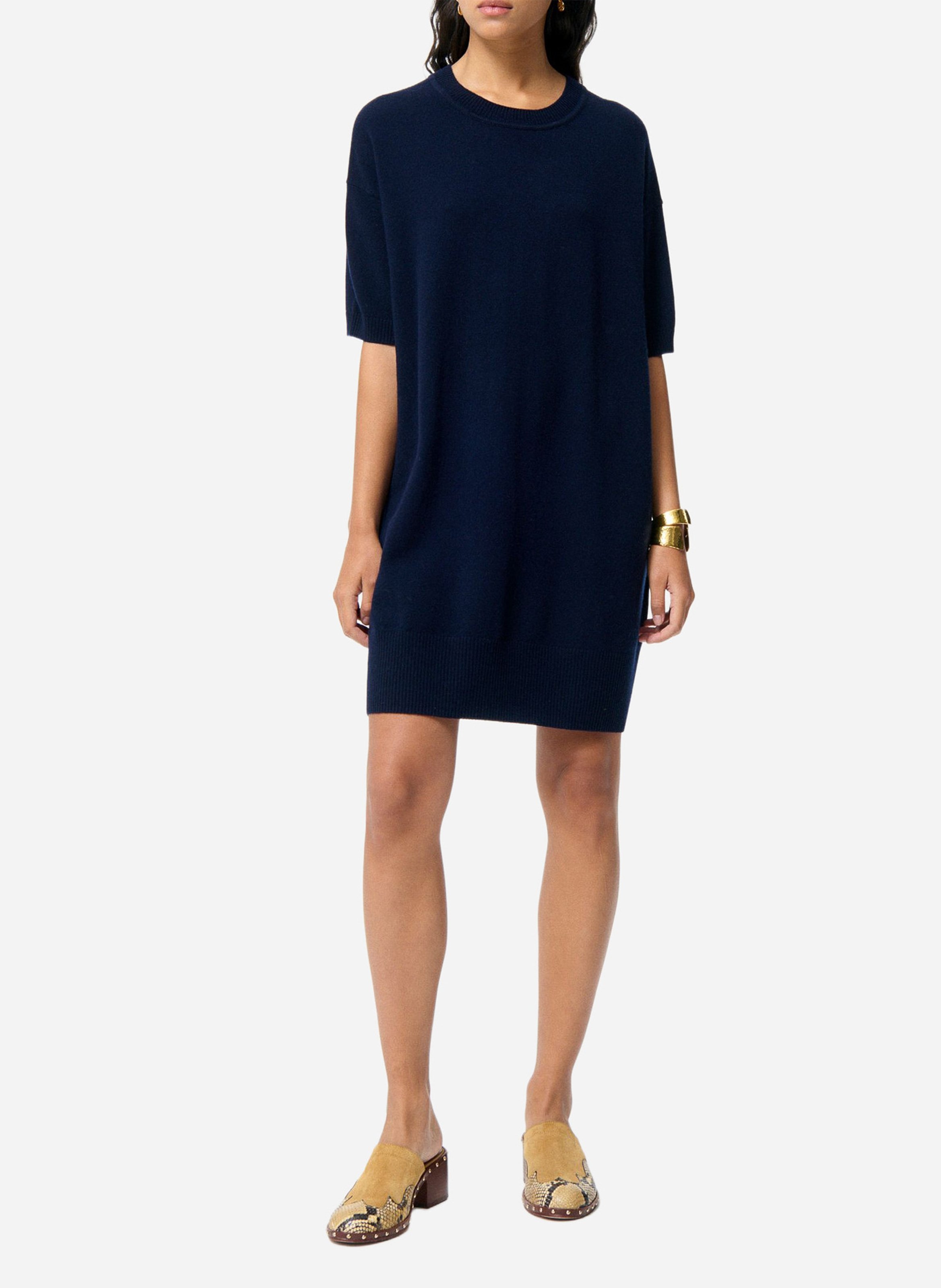 Short round-neck merino wool dress VANESSA BRUNO