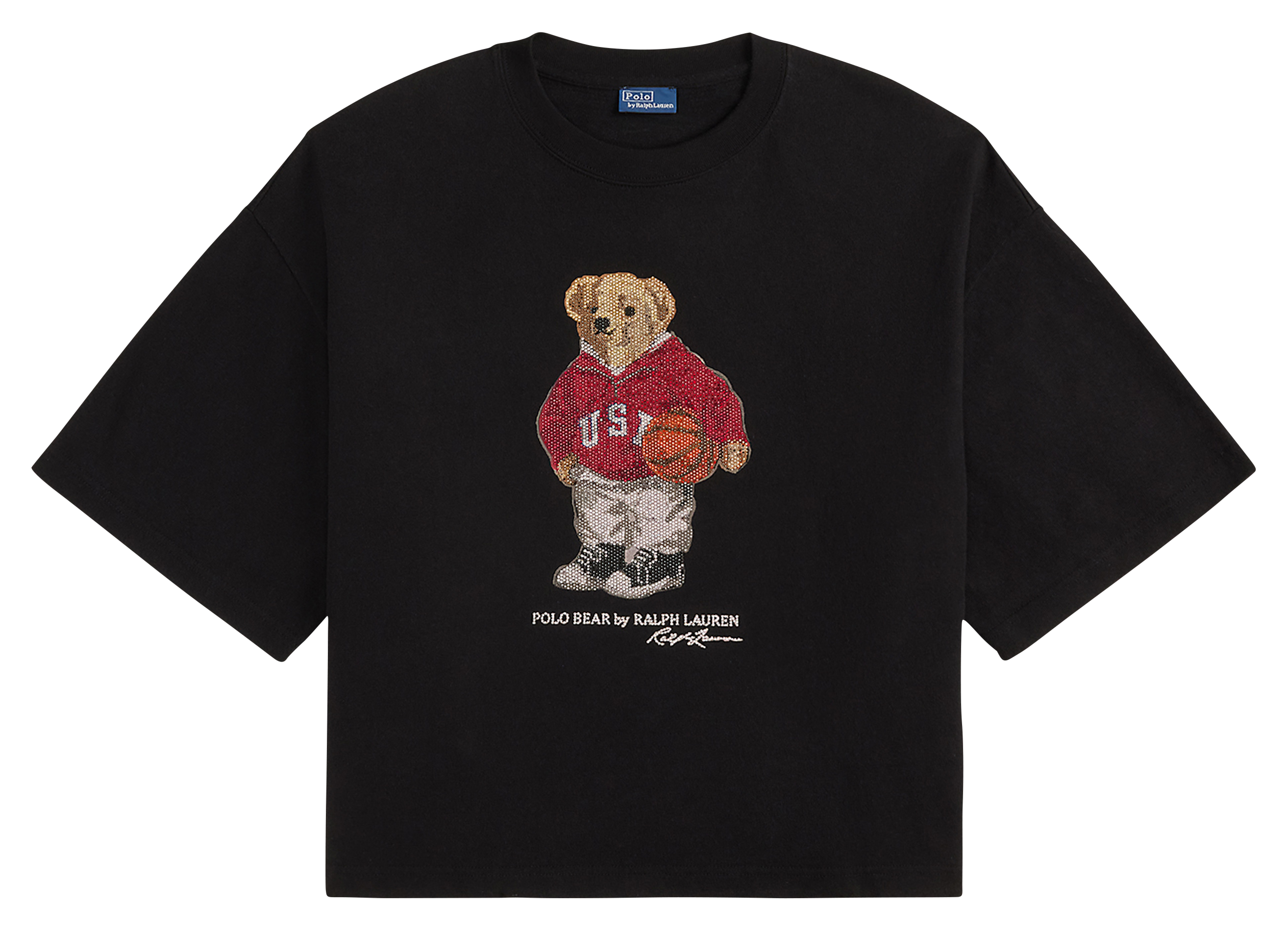 Tee-shirt col rond en coton POLO RALPH LAUREN Noir