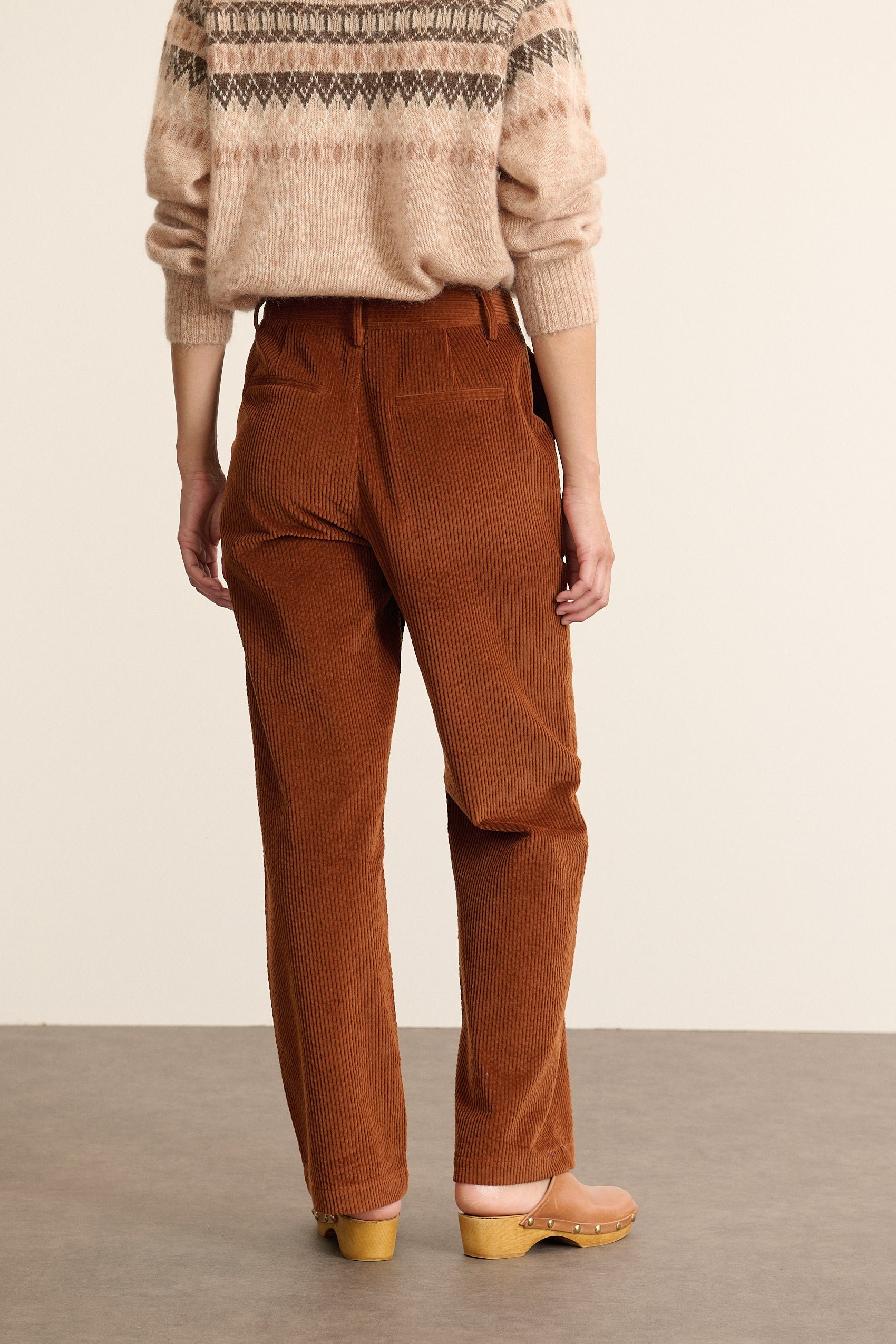 Corduroy carrot pants GARANCE PARIS Brown
