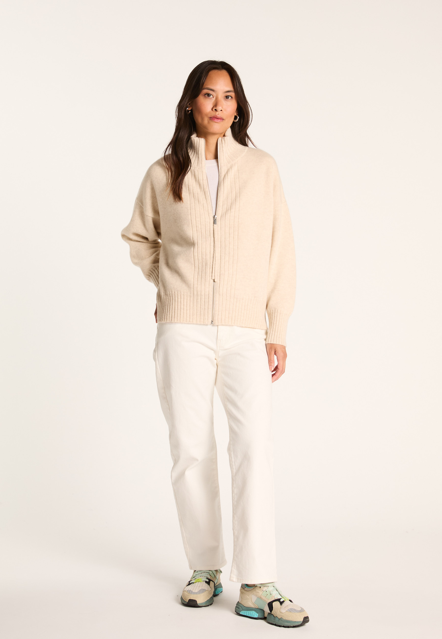 Zipped cashmere cardigan MAISON MONTAGUT