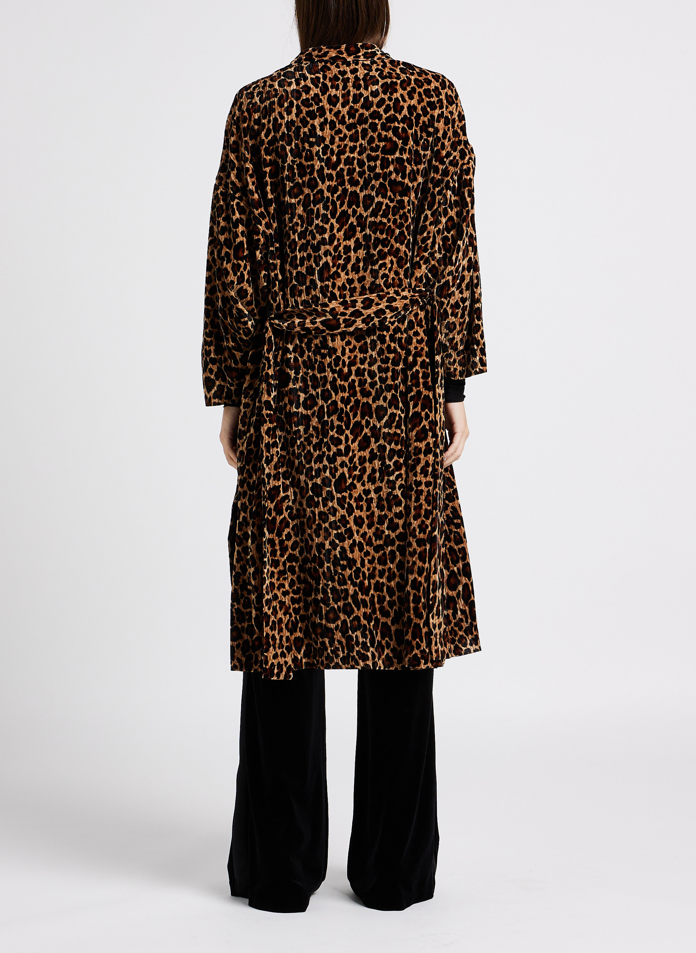 Abrigo recto de terciopelo estampado MAX&Co. Multicolor