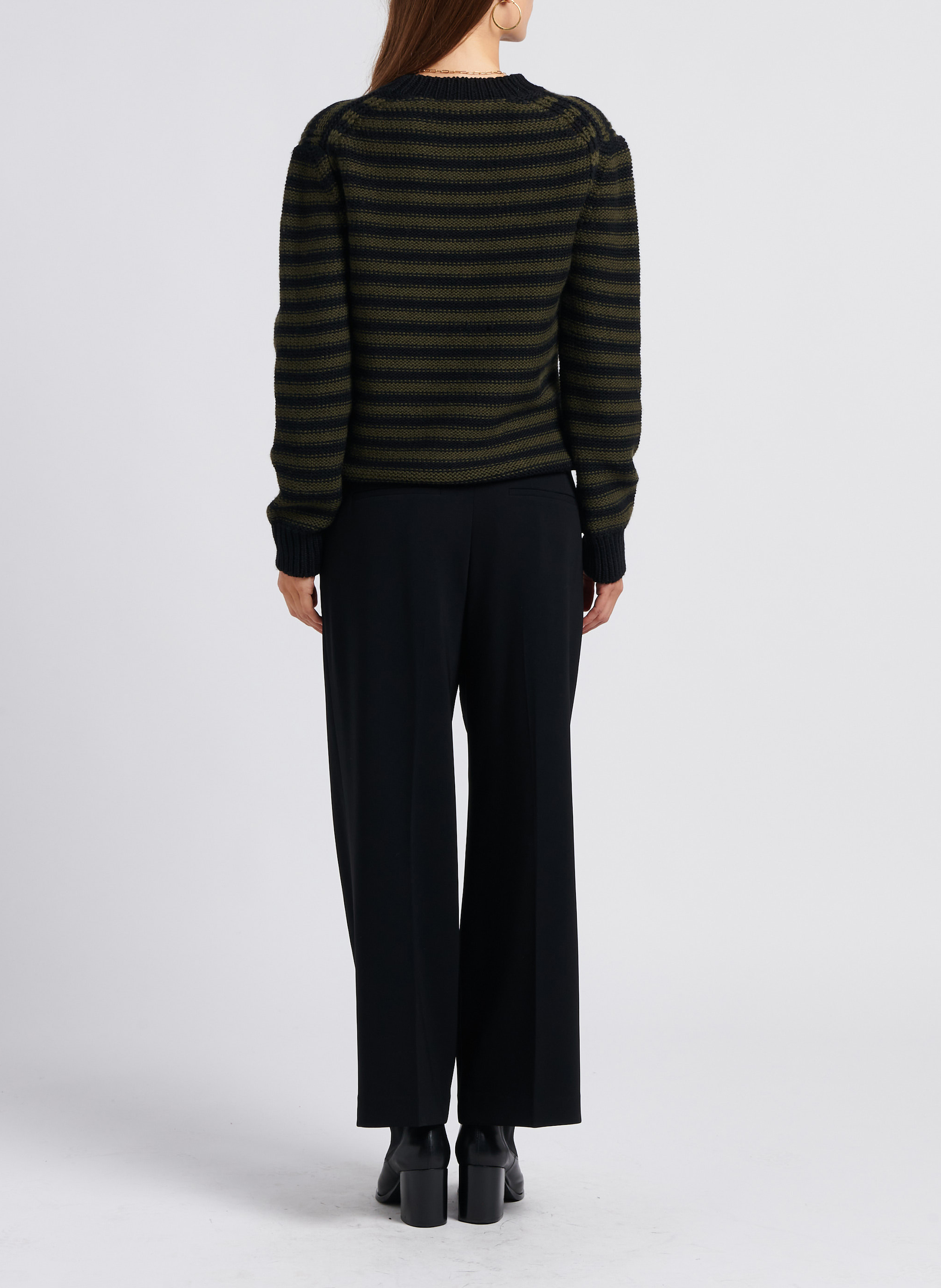 Gestreifter Rundhalspullover aus Wolle SONIA RYKIEL Gestreift