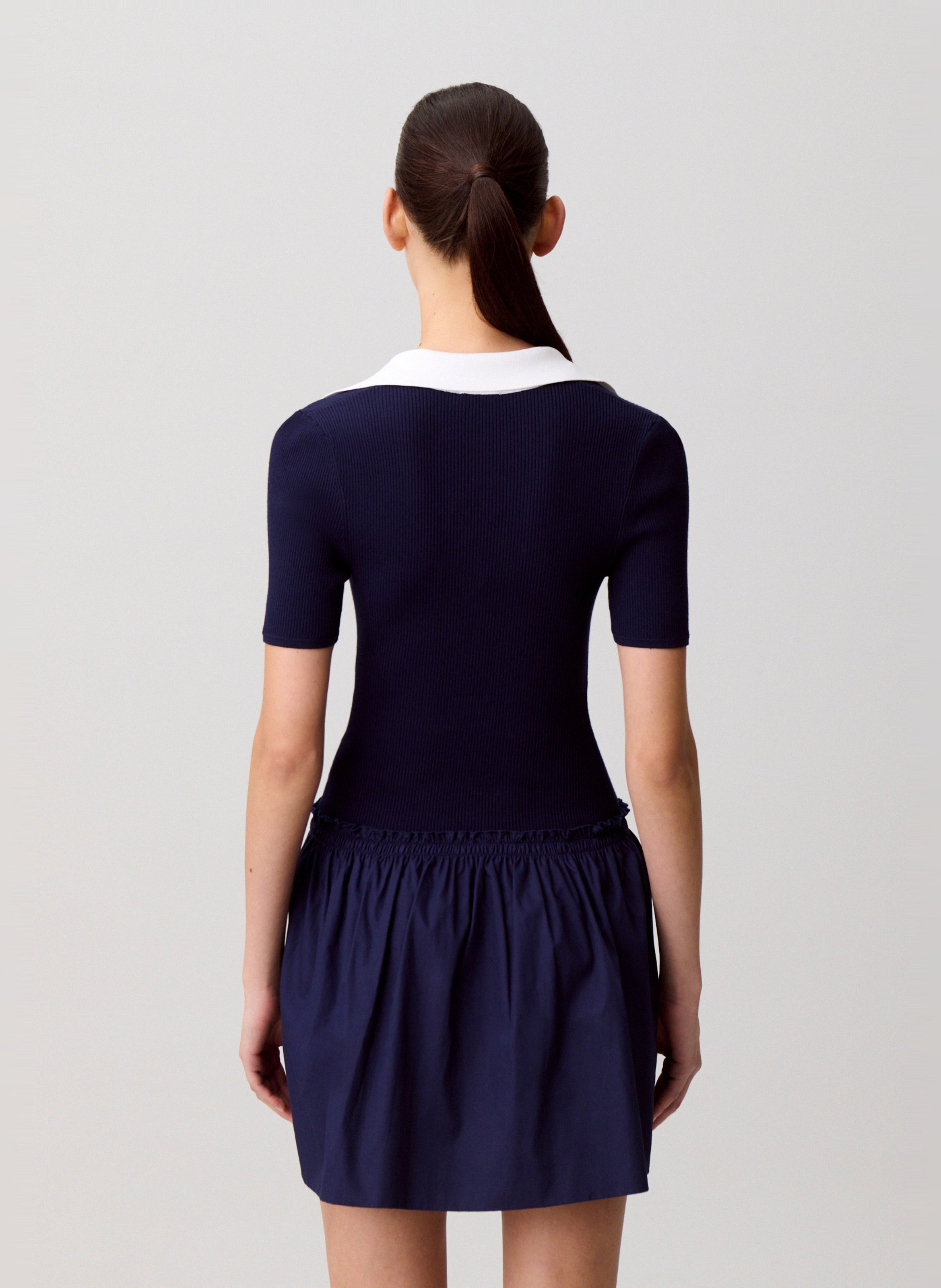 Robe courte en maille CLAUDIE PIERLOT Bleu