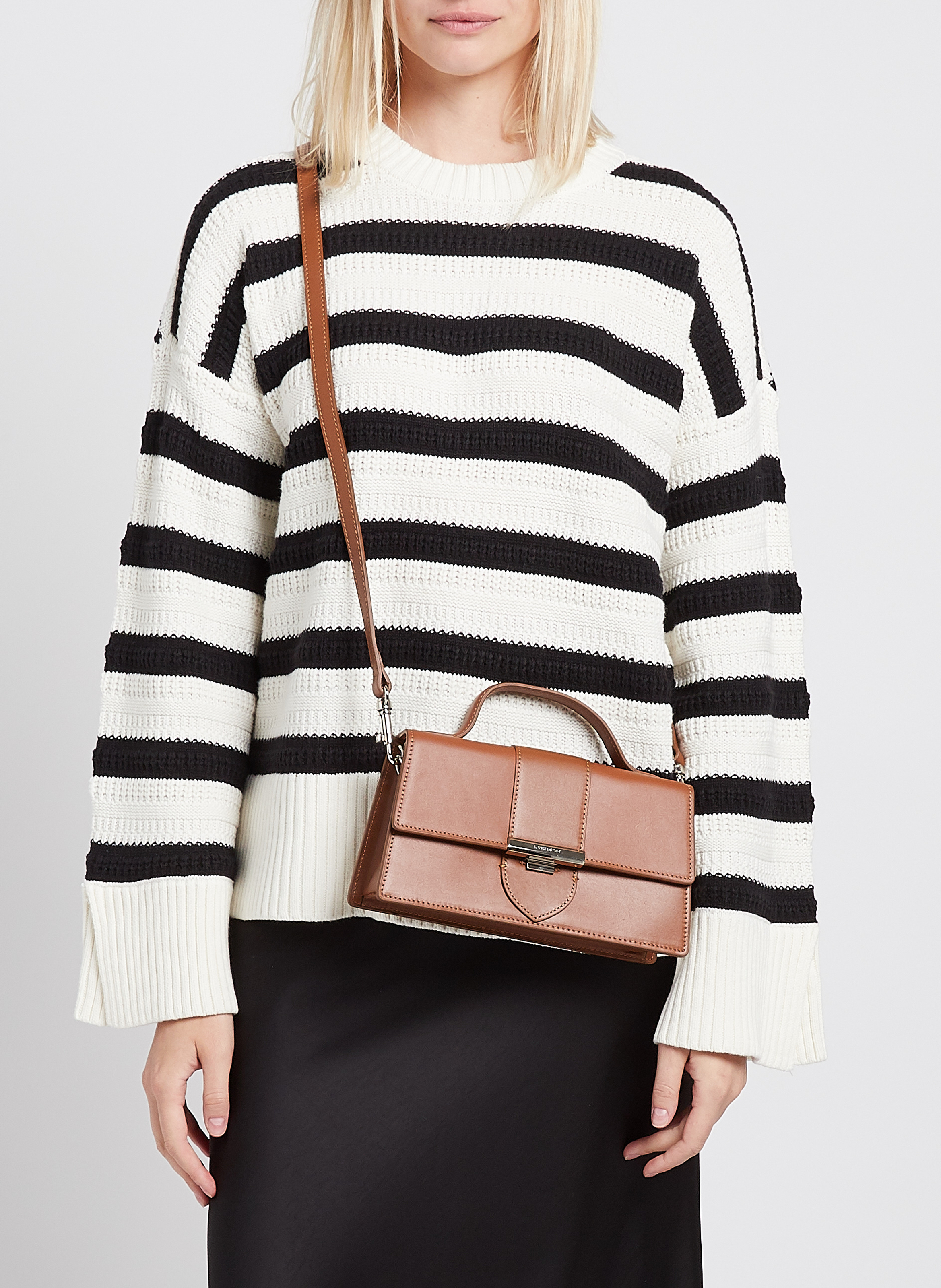 Sac à main en cuir LANCASTER PARIS Marron