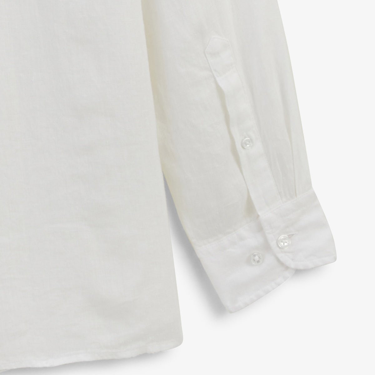 Solid long-sleeve linen shirt SERGE BLANCO White