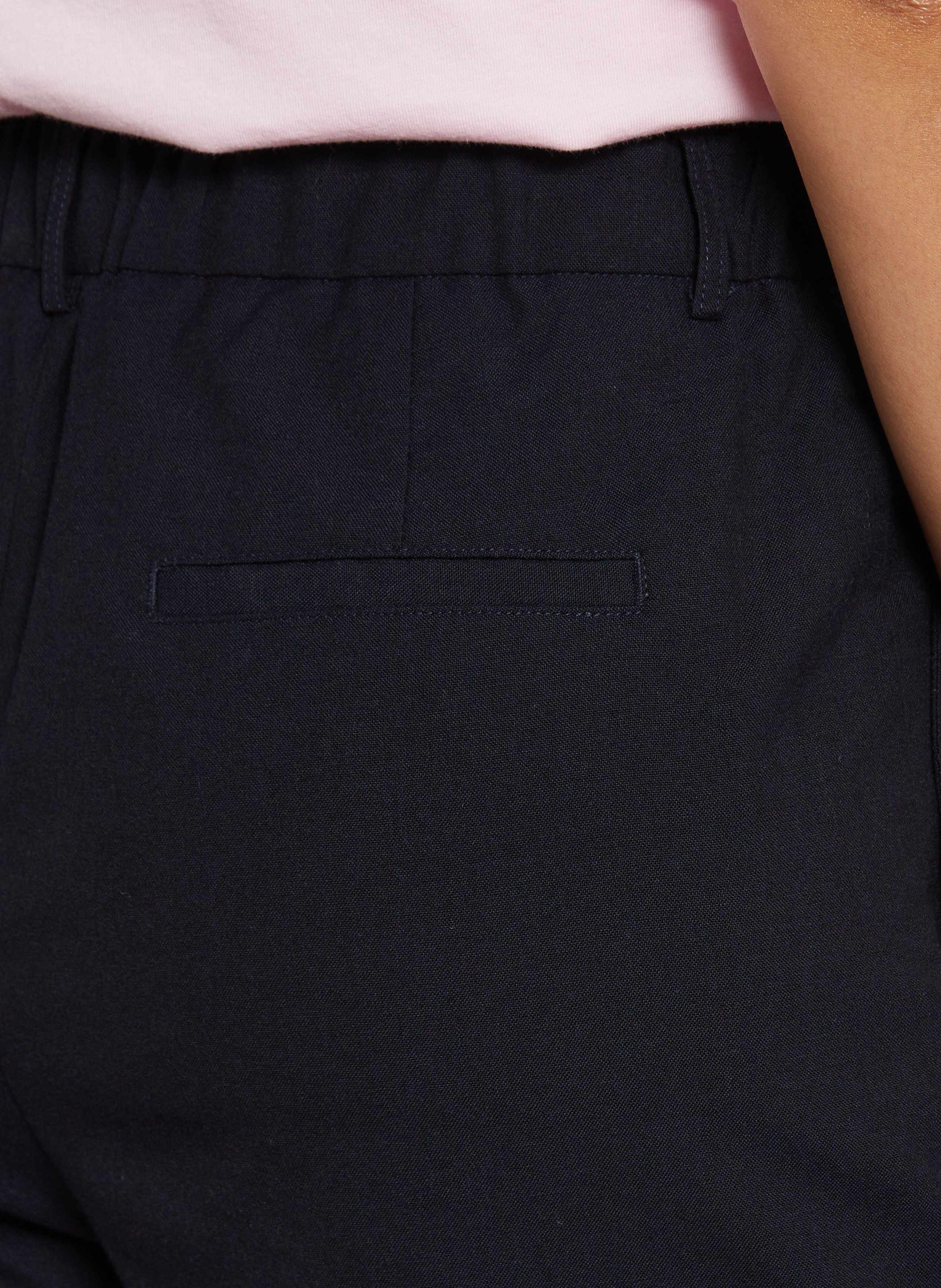 Wide-leg pants in wool and cotton blend POMANDERE Blue