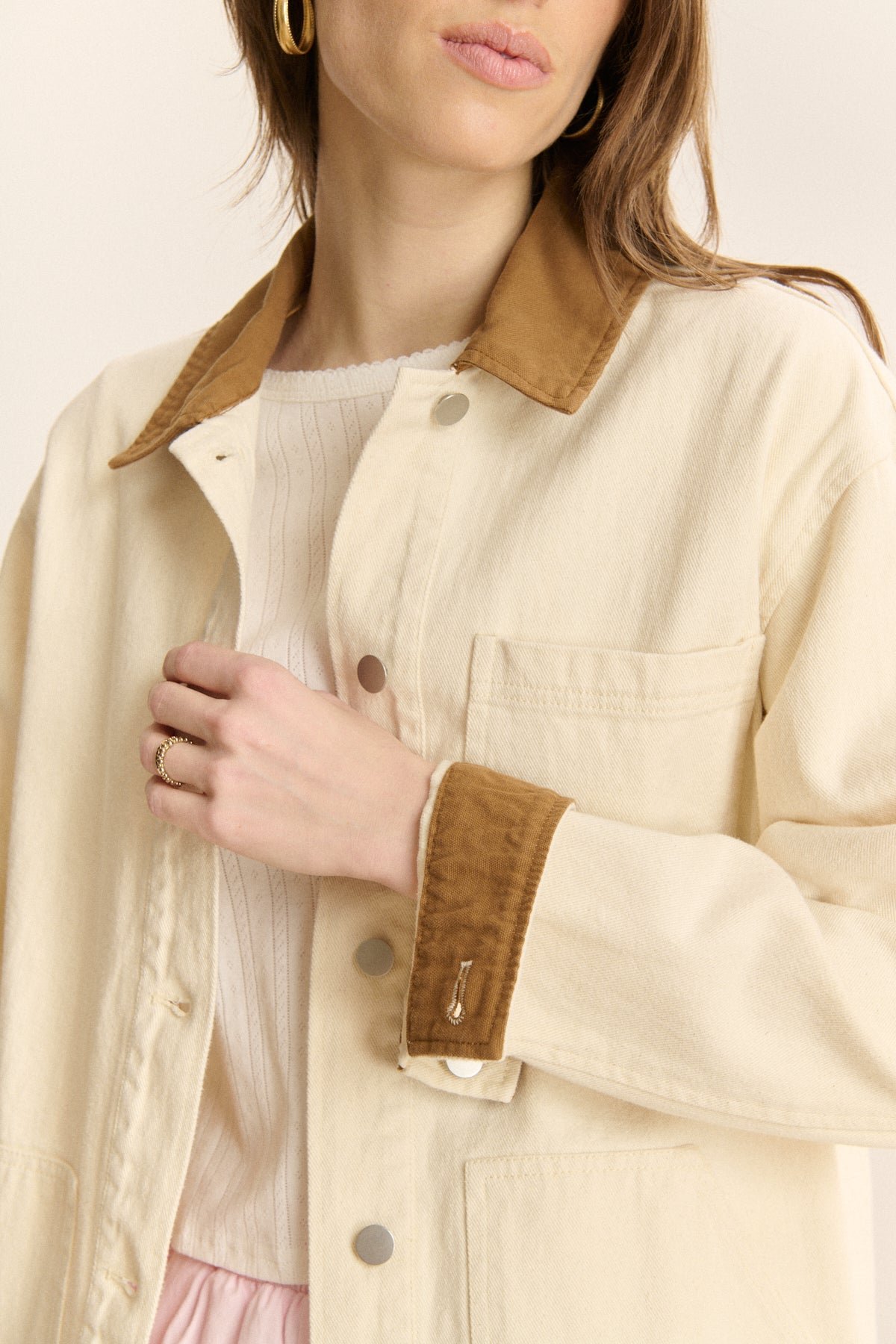 Short workwear jacket GARANCE PARIS White