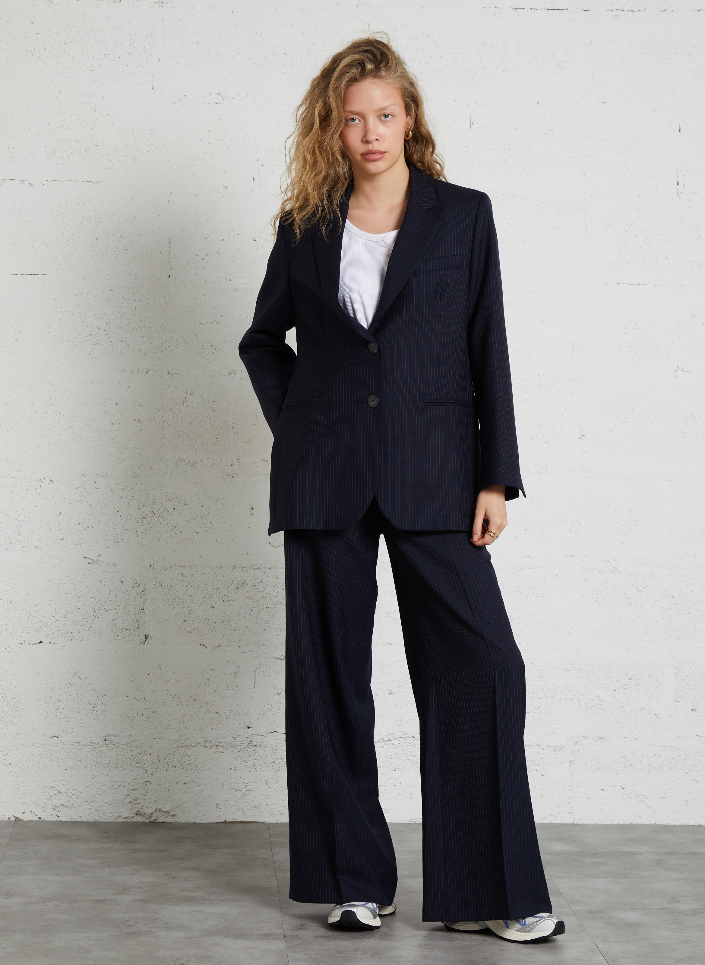 Striped suit jacket MARGAUX LONNBERG Blue