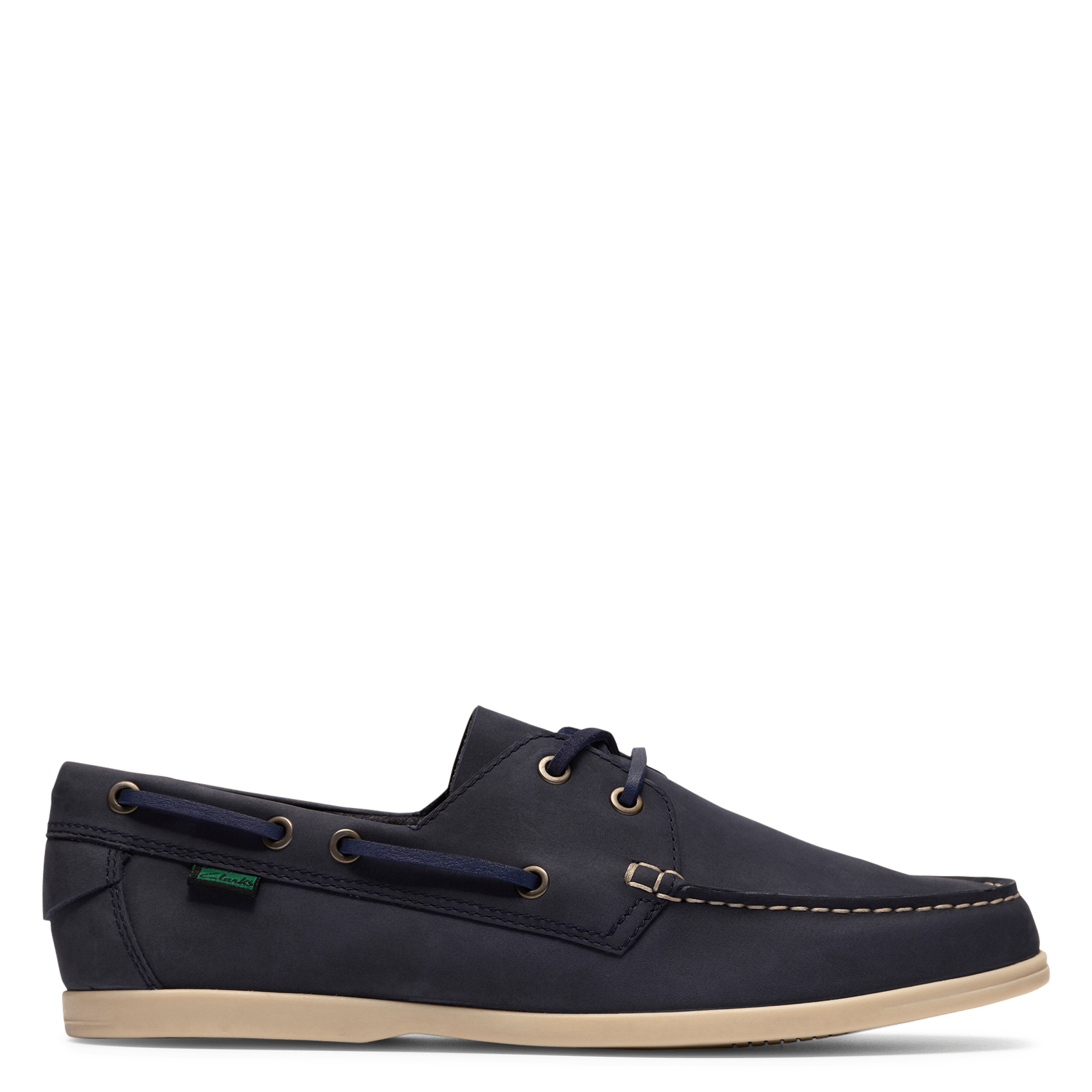 Leather deck shoes CLARKS Blue