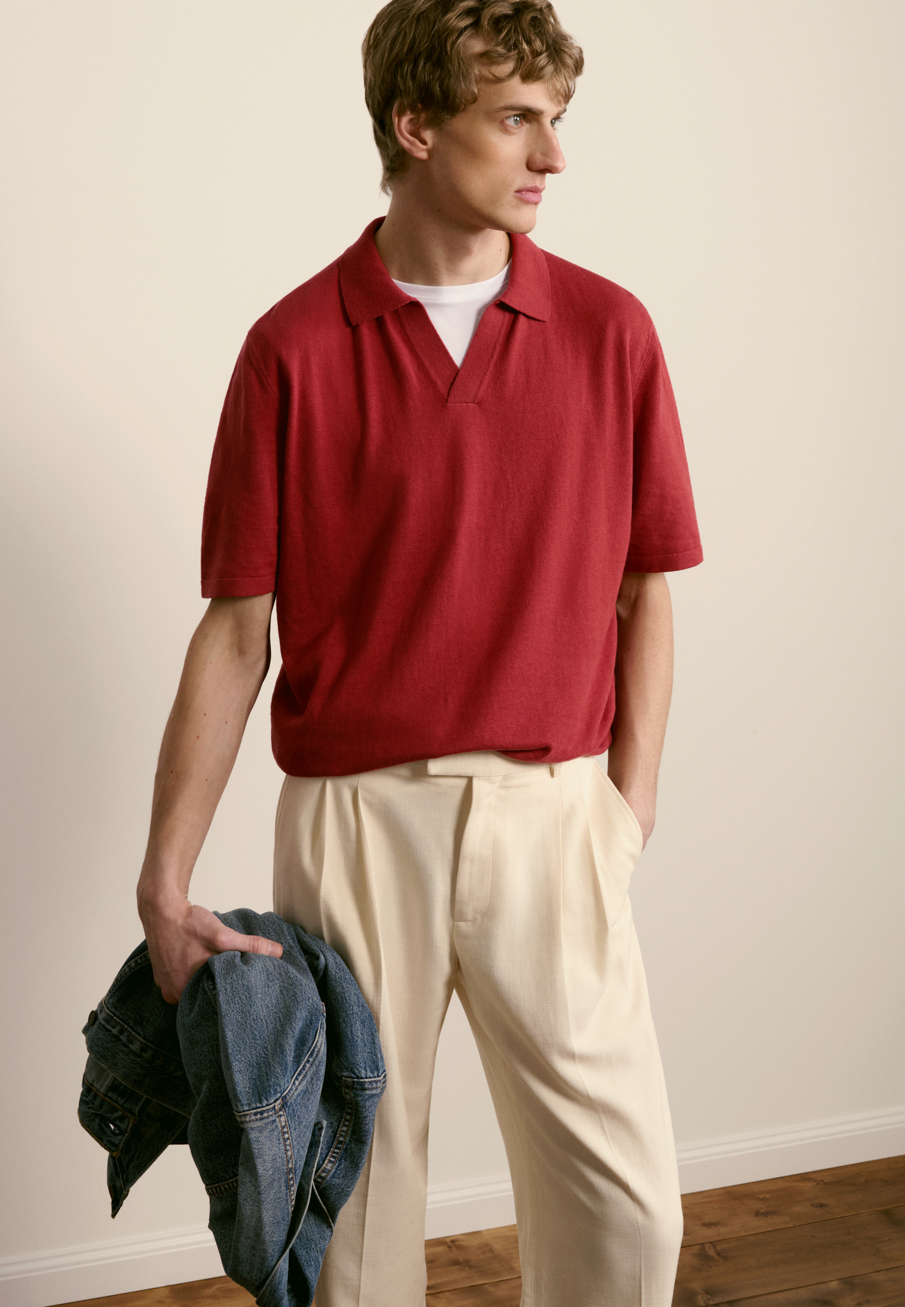 Cotton and linen polo MAISON MONTAGUT