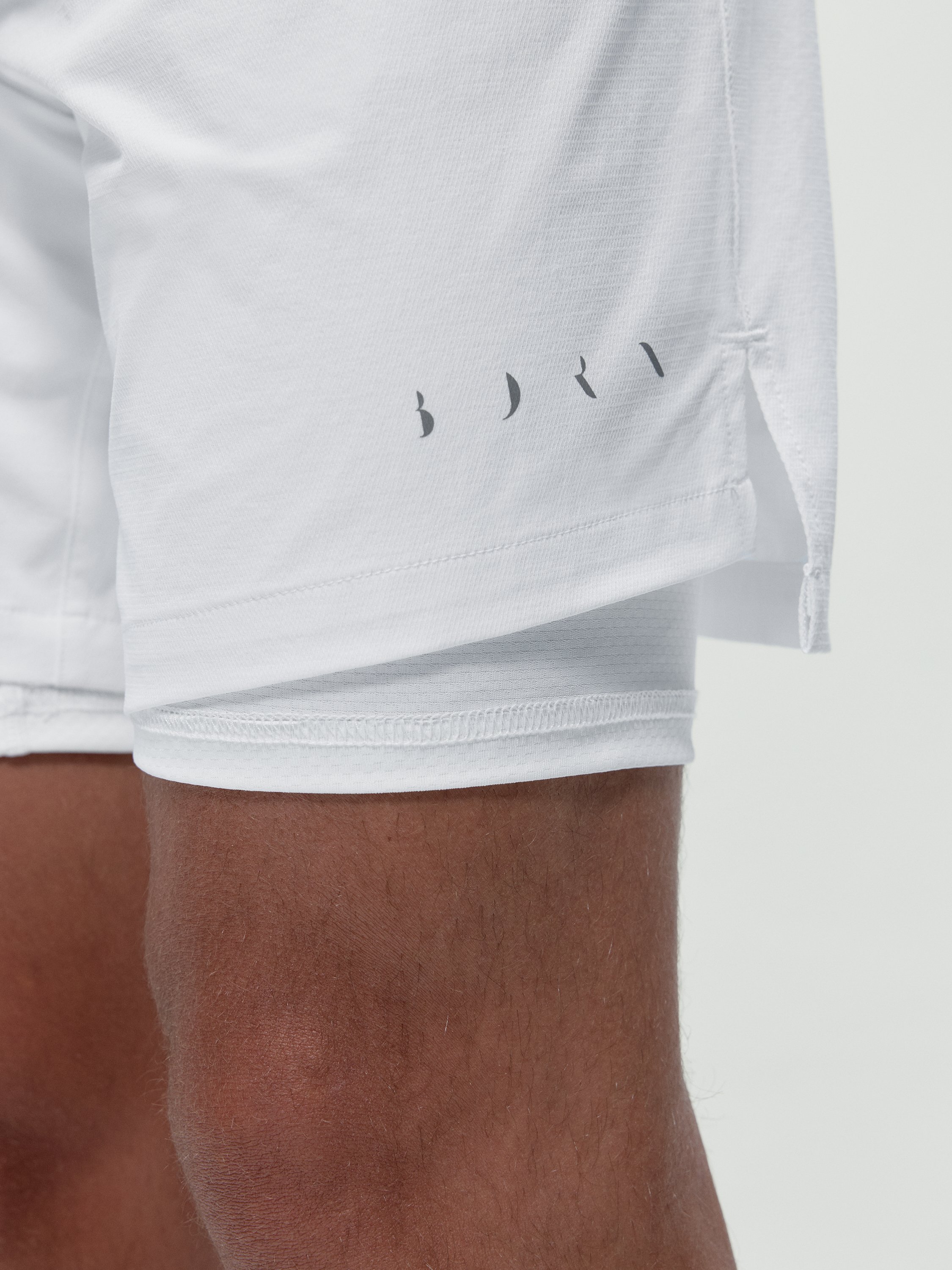 Short men's sports training running NATRON 2.0 White