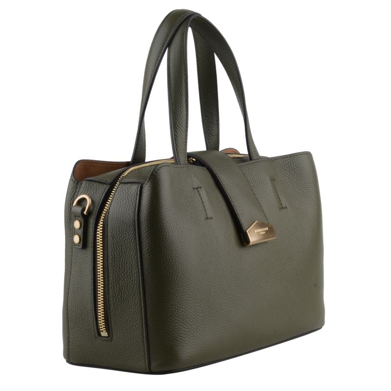 Calfskin leather handbag POURCHET Green