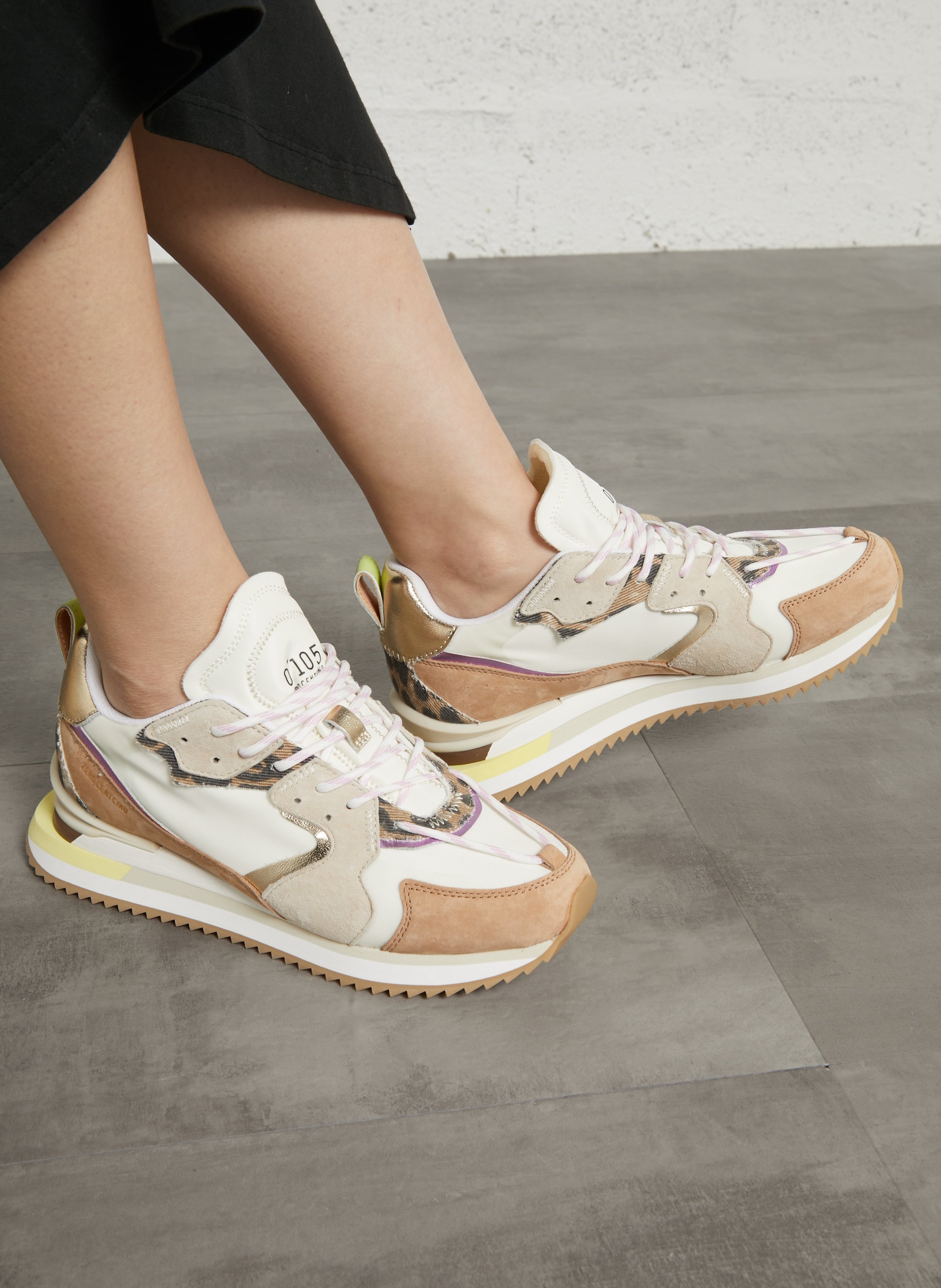 Sneaker mit Mustern 0'105 Weiss