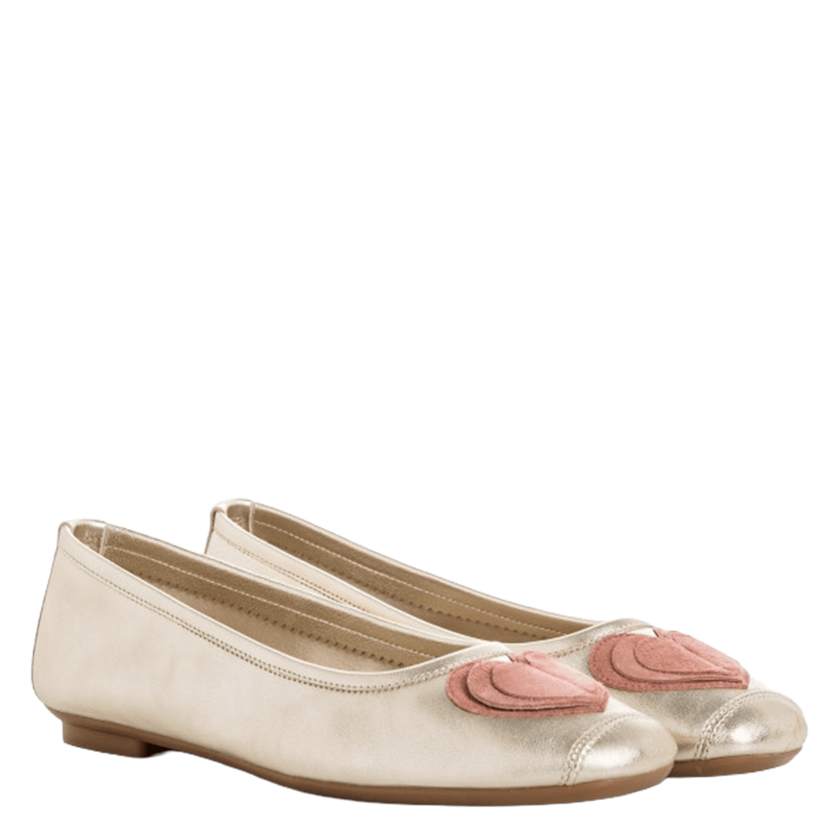 Ballerines en cuir REQINS Doré