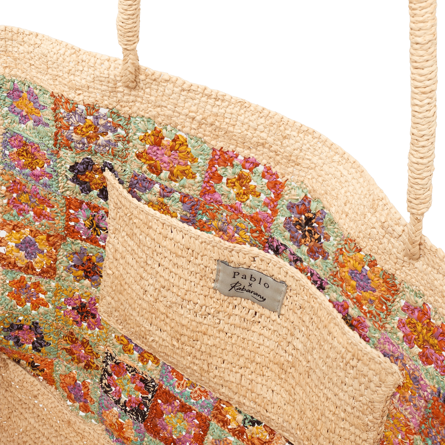 Cabas en raphia PABLO Noir