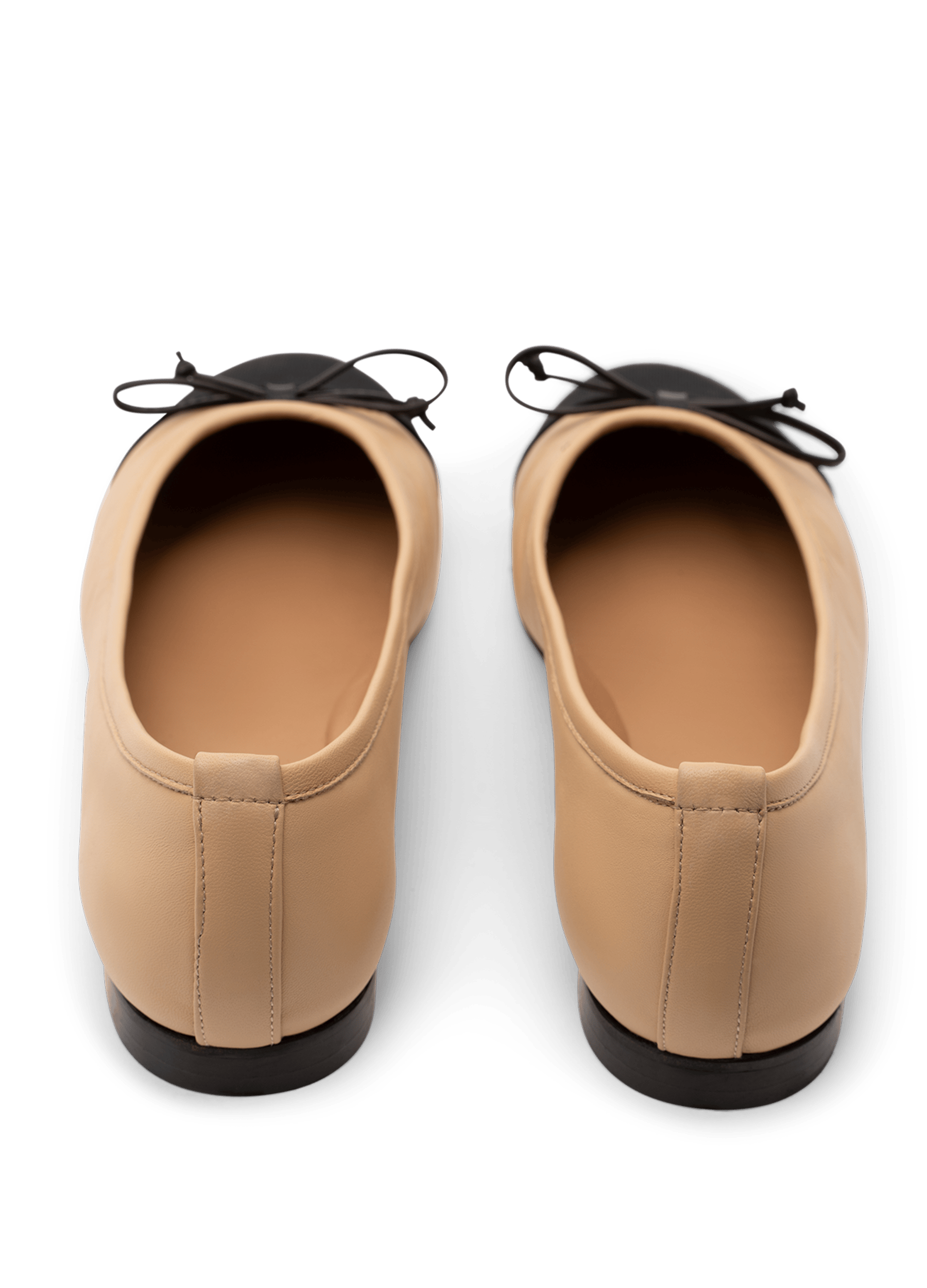 Beige nappa leather ballerina flats - sacchetto PARALLELE PARIS Beige