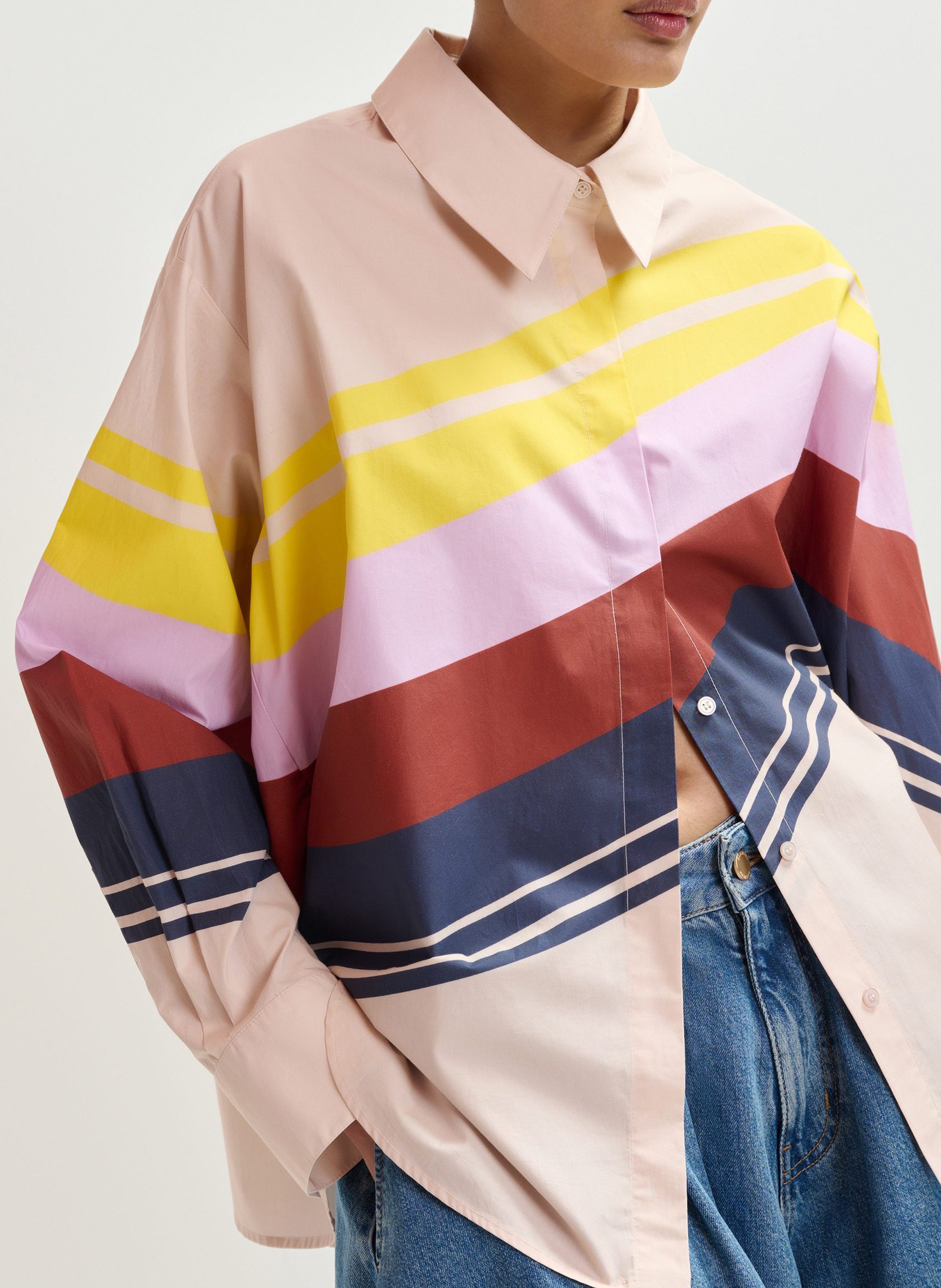 Oversized patterned shirt ESSENTIEL ANTWERP Multicolored