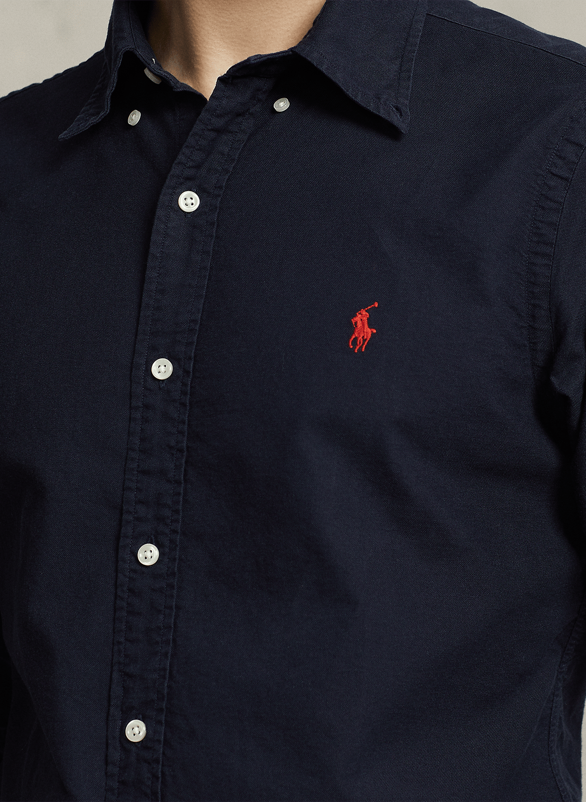 Chemise droite col classique en coton POLO RALPH LAUREN Bleu
