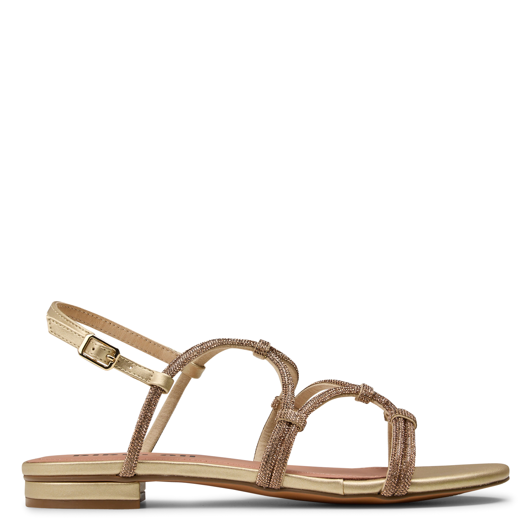 Sandales plates à strass BIBI LOU Doré