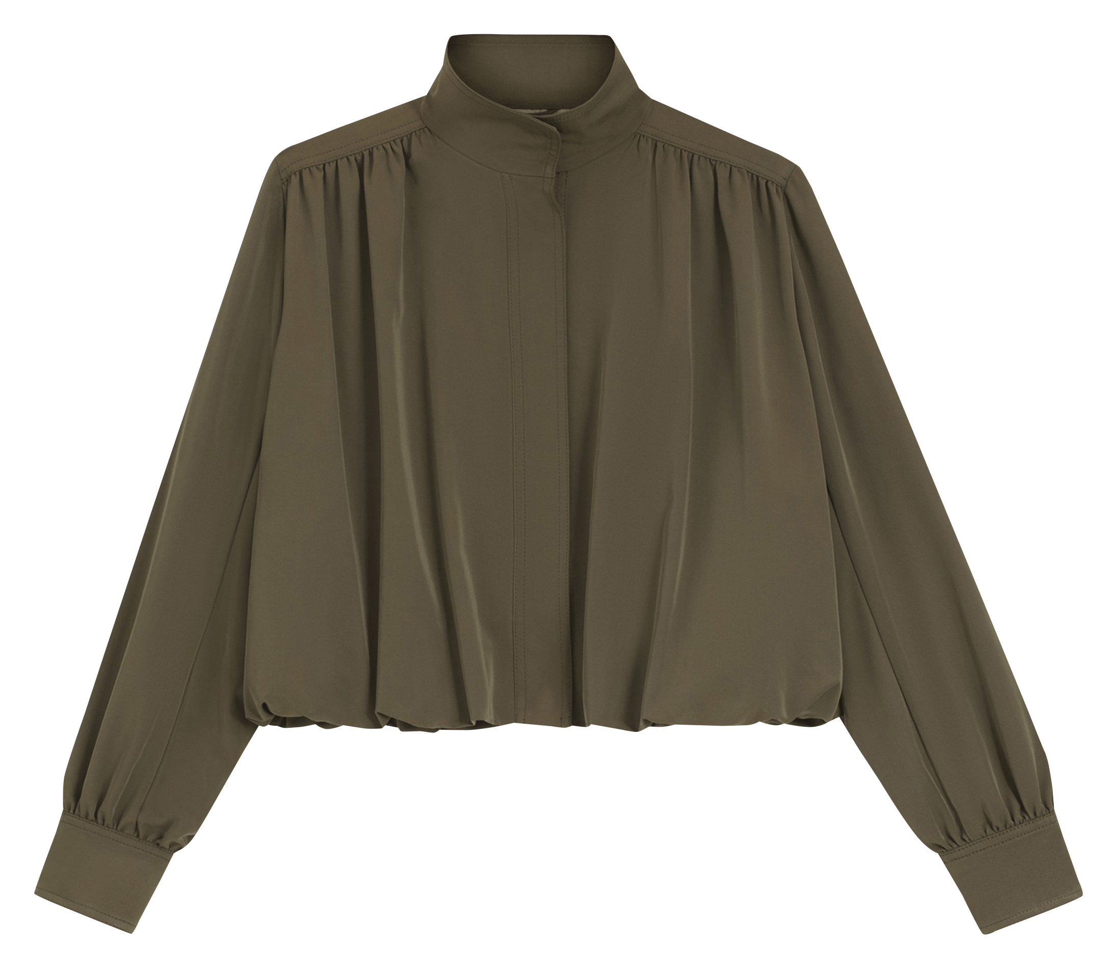 High-neck jacket BOSS Khaki