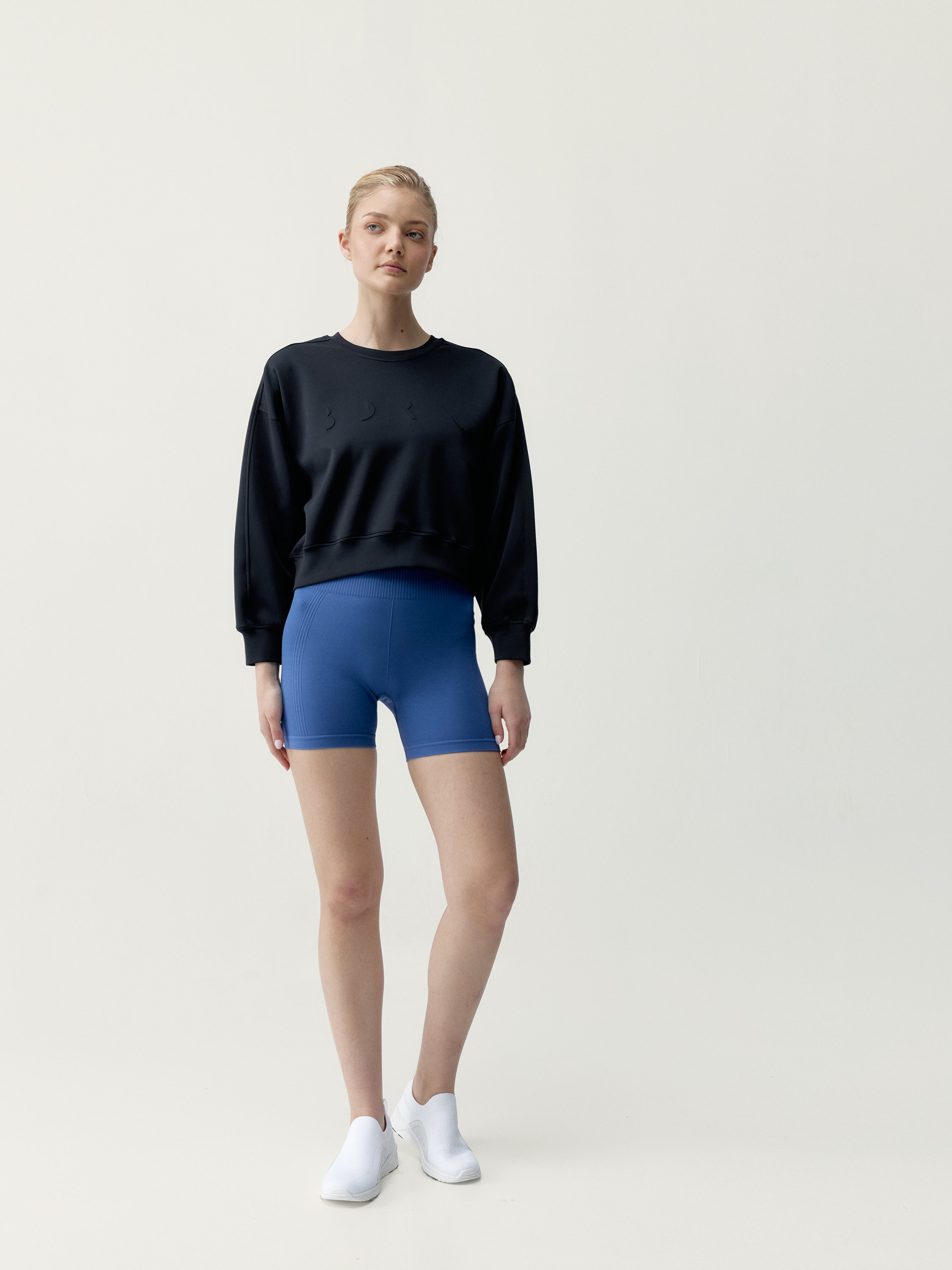 Soft-touch flora sweatshirt BORN Black