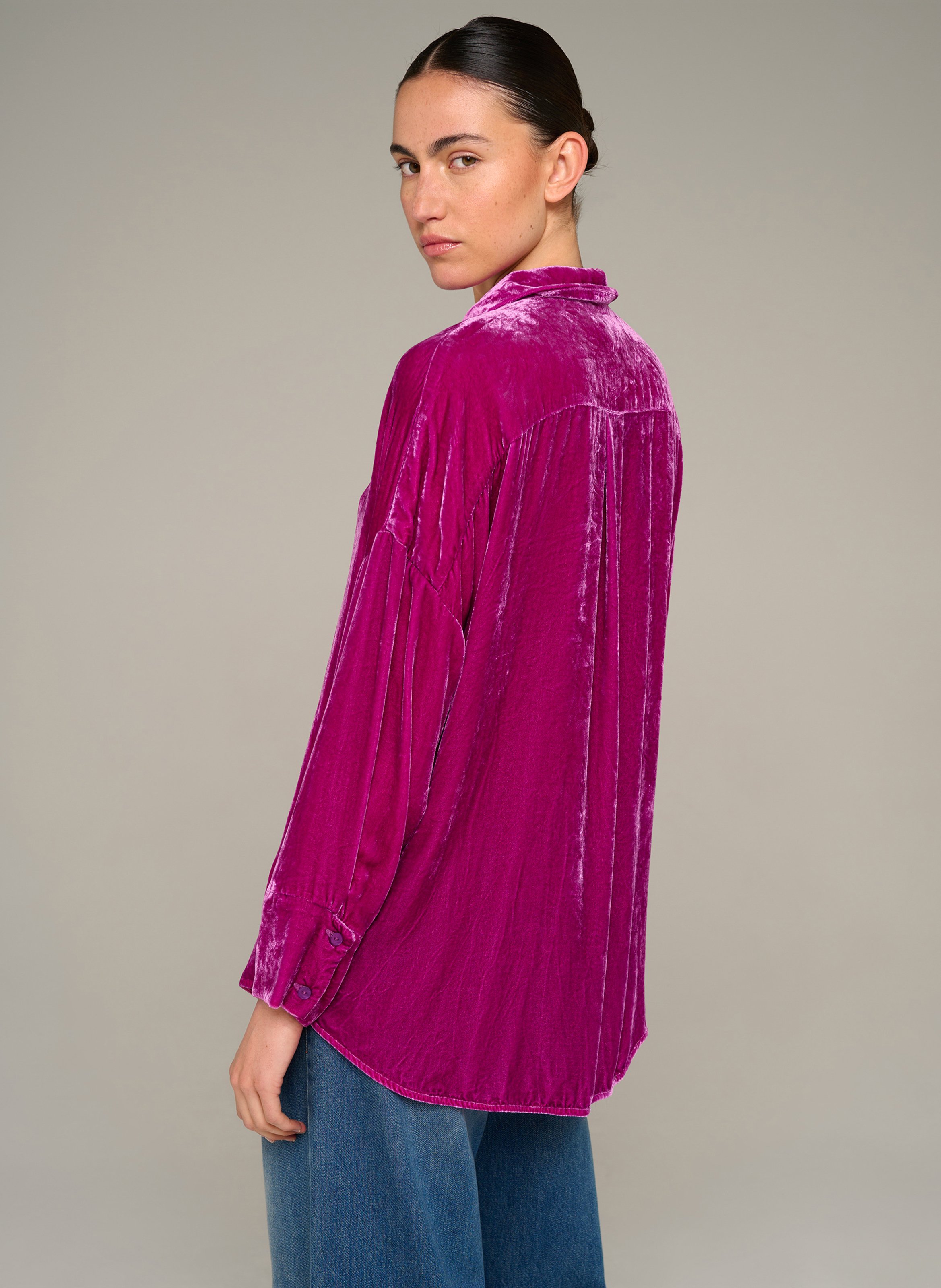 Straight corduroy shirt COTELAC Pink